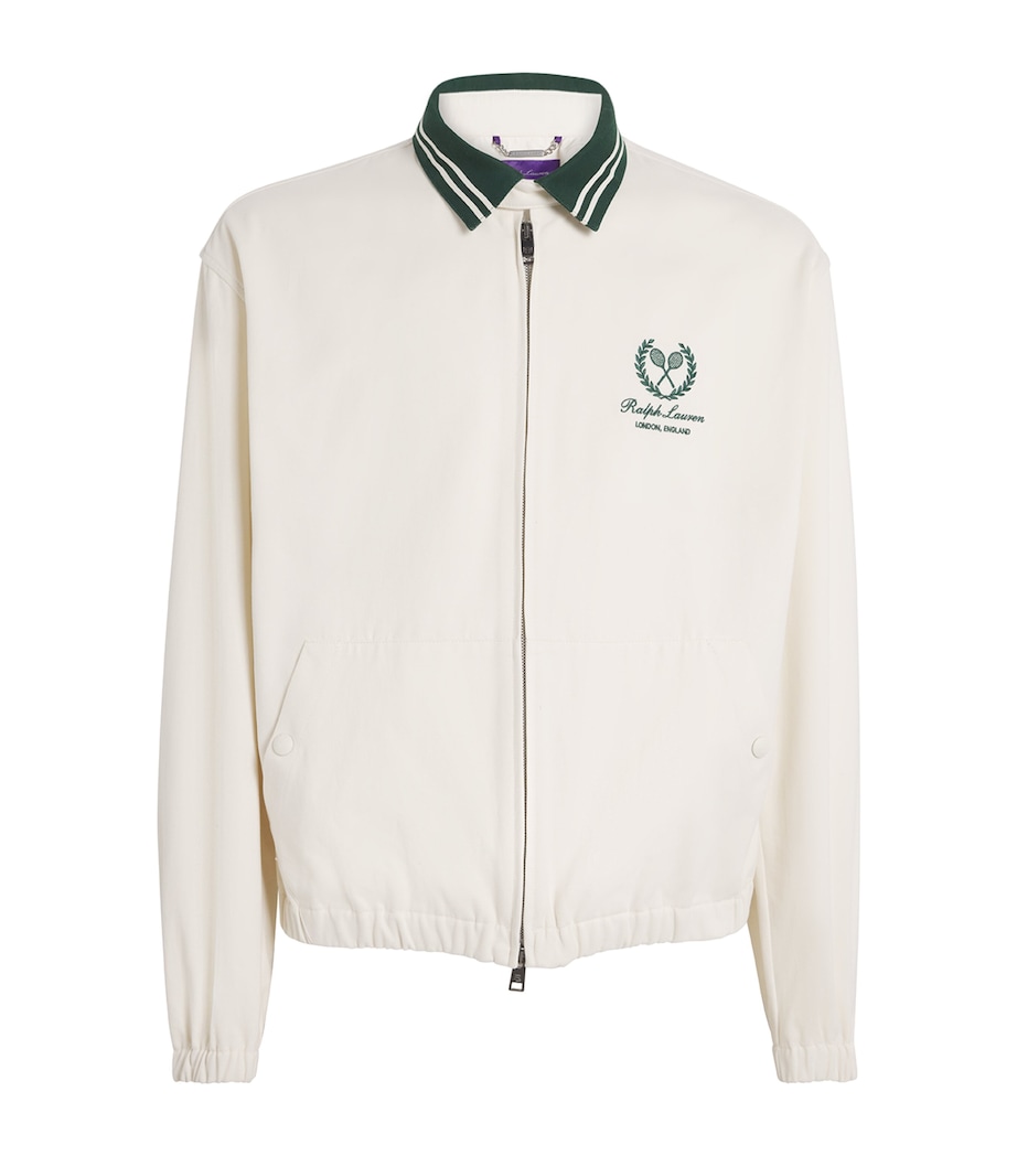Ralph Lauren Purple Label Mens x Wimbledon Crest Bomber Jacket Moss Agate Clas Image 1