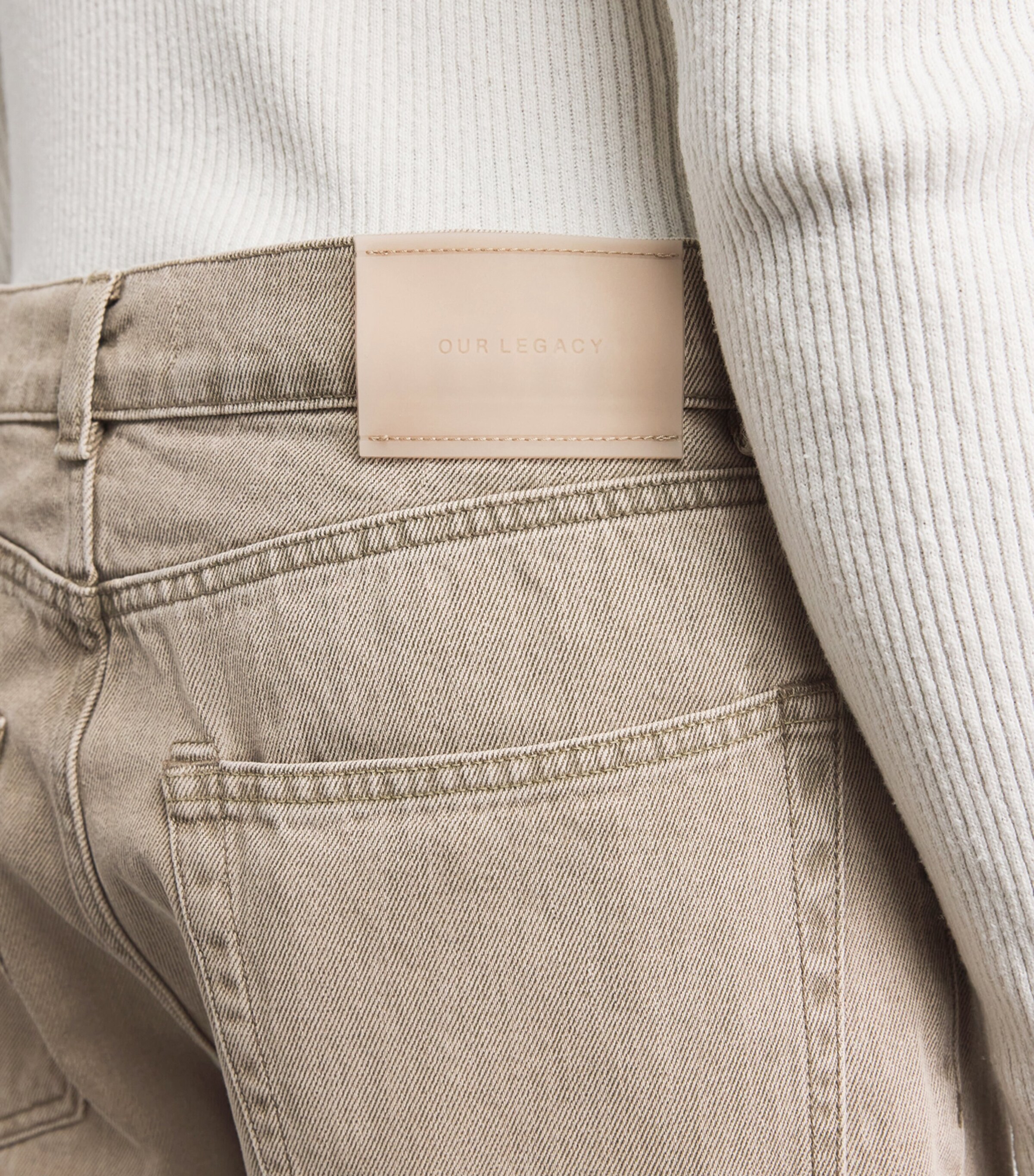 Our Legacy Mens First Cut Straight Jeans Olive Breeze Image 3