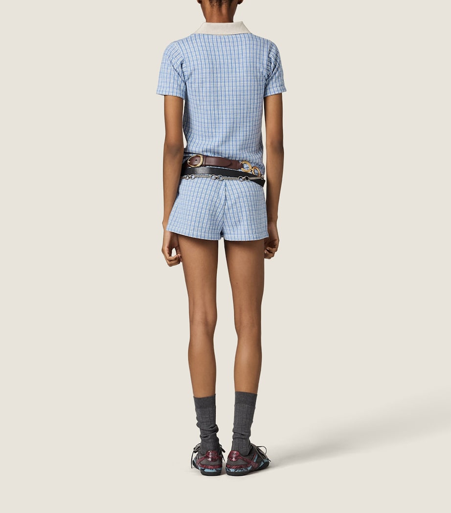Miu Miu Womens Cashmere-Silk Polo Shirt Image 3
