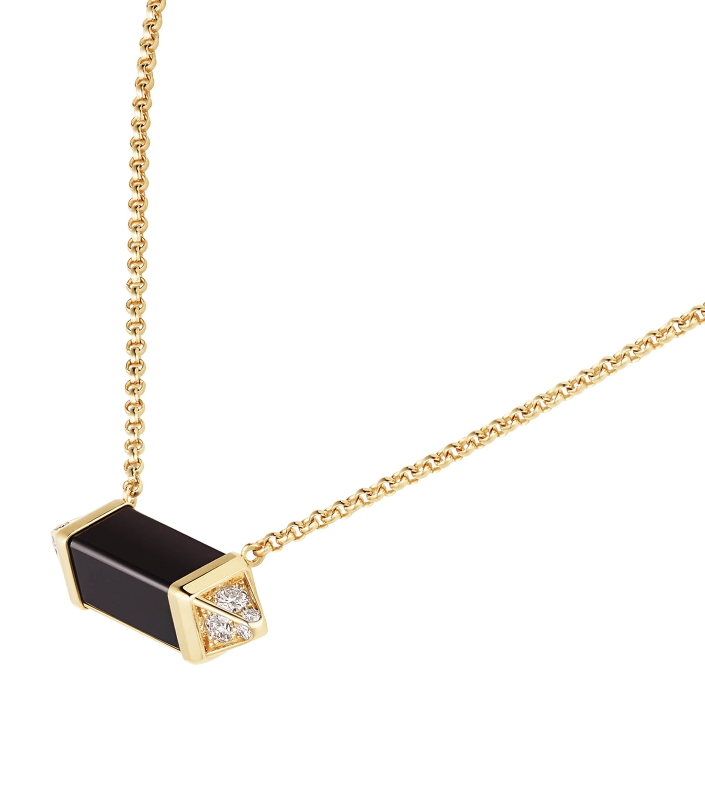 Yellow Gold, Diamond and Onyx Les Berlingots de Cartier Necklace YELLOW GOLD Image 4
