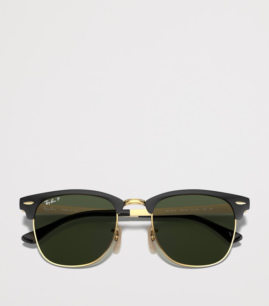Ray-Ban Clubmaster Metal Square Sunglasses Black Image 5
