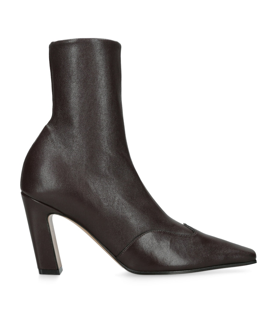 Leather Nevada Ankle Boots 85 DARK BROWN Image 1