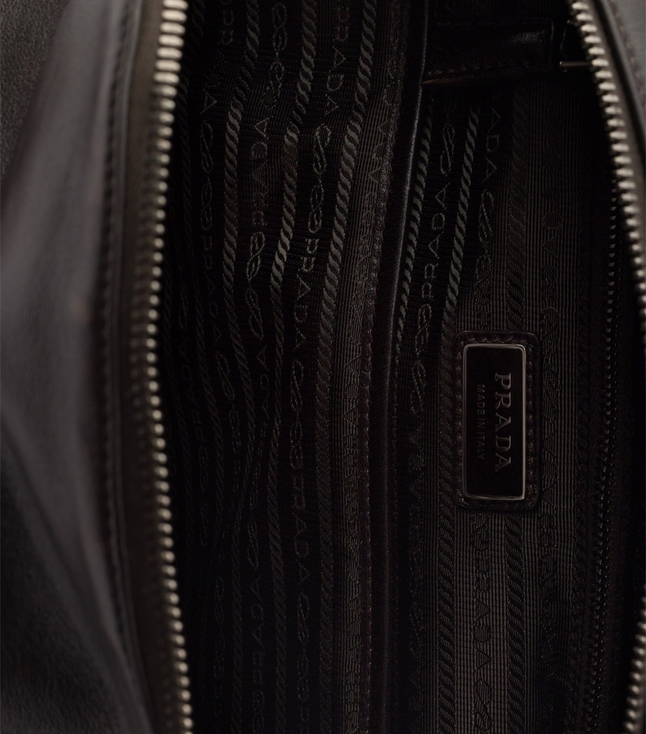 Prada Distressed Nappa Lambskin Backpack Brown Image 6