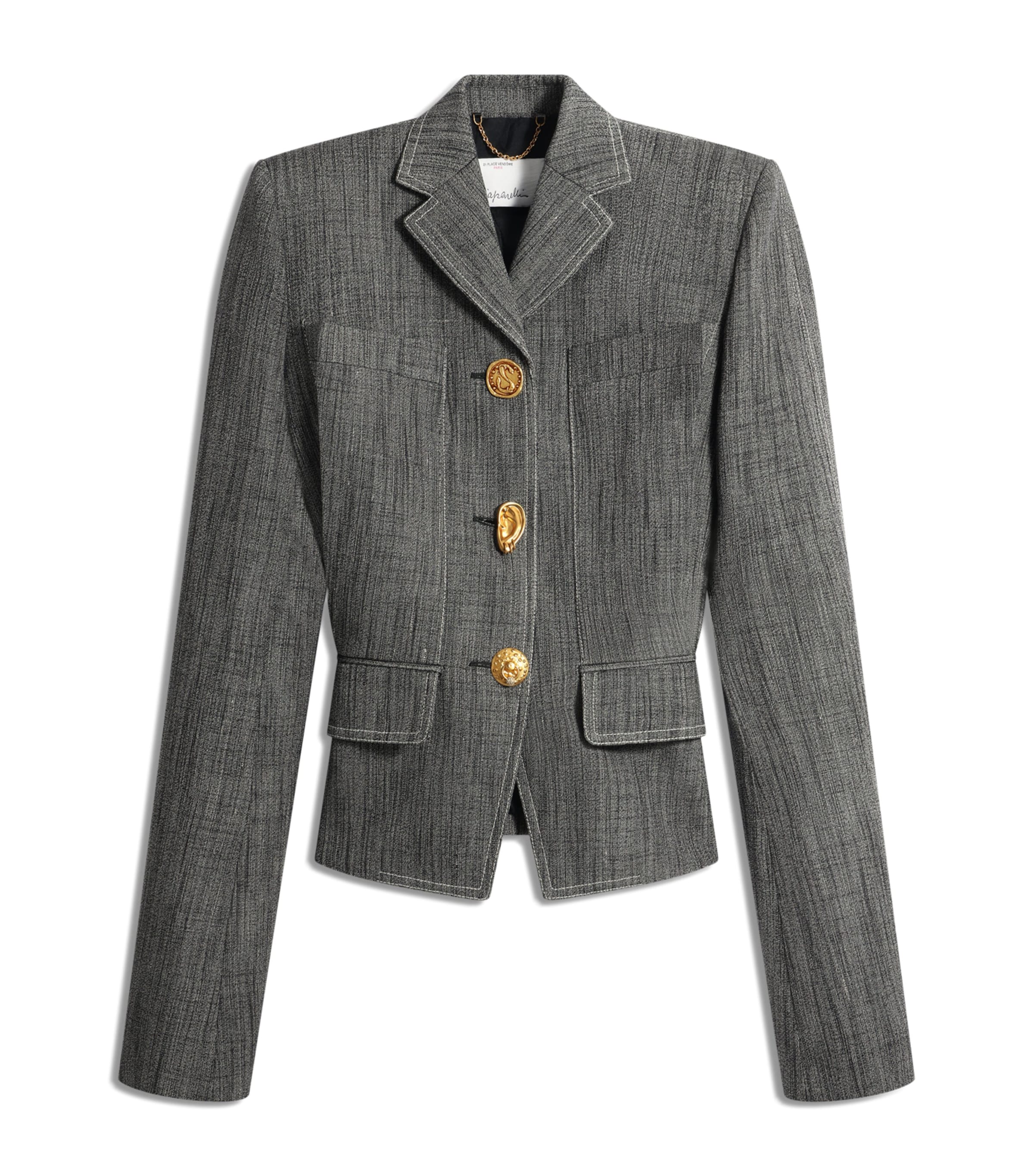 Schiaparelli Womens Canvas Elsa Jacket Grey Image 1