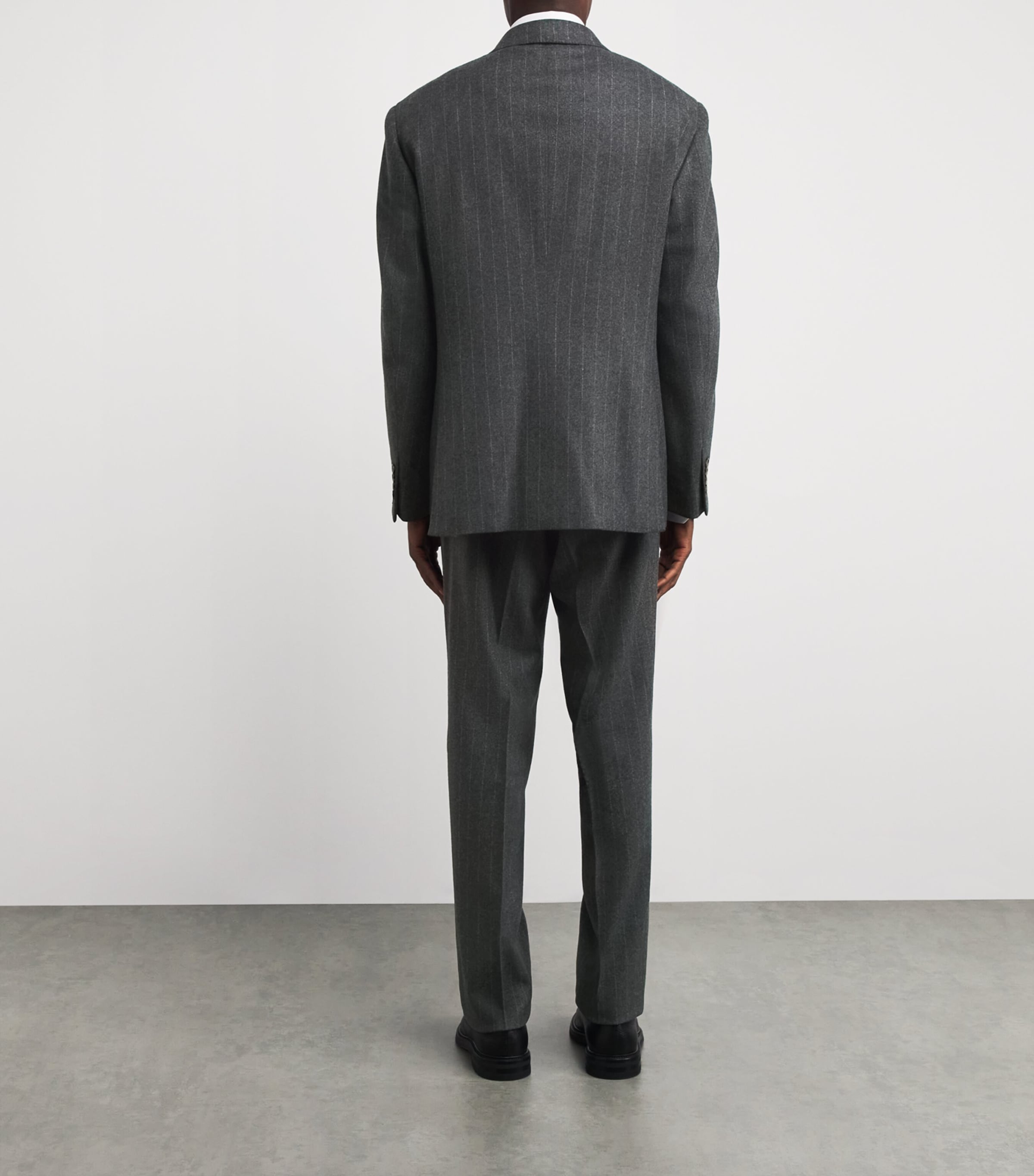Polo Ralph Lauren Mens Wool Chalk-Stripe 2-Piece Suit Grey Image 4