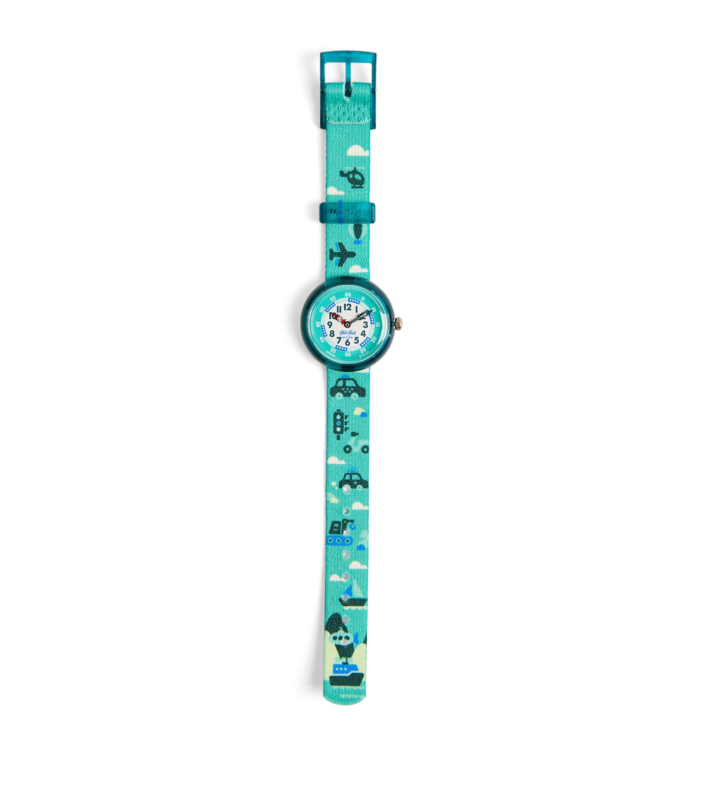 Flik Flak Kids' Time To Move Watch In Green