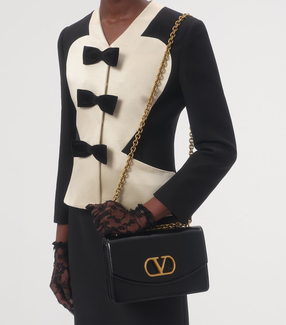 Virgin Wool-Silk Bow-Detail Blazer AUY Image 8