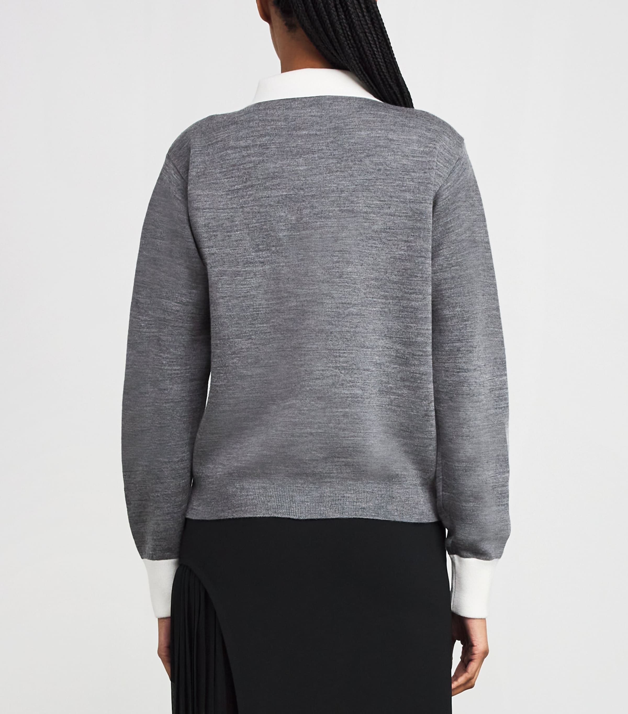 Knitted Logo Polo Shirt ANTHRACITE Image 4