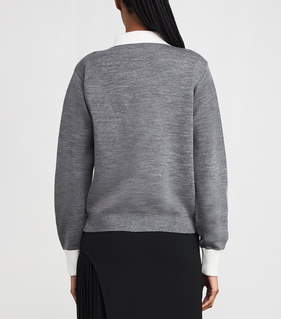 Knitted Logo Polo Shirt ANTHRACITE Image 4