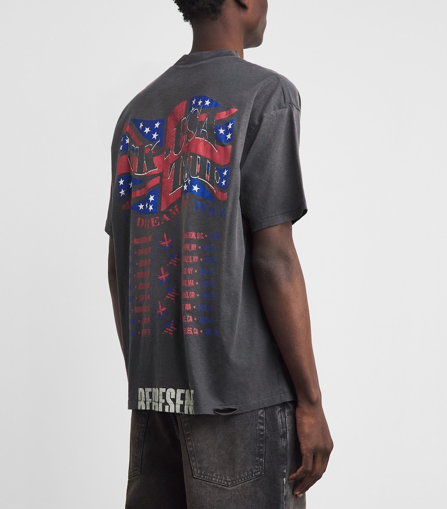 Represent Mens Cotton Doberman Oversized T-Shirt Sun Fade Grey Image 5