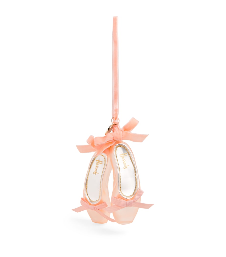 Harrods Glass Ballet Slippers Ornament Pink Image 1