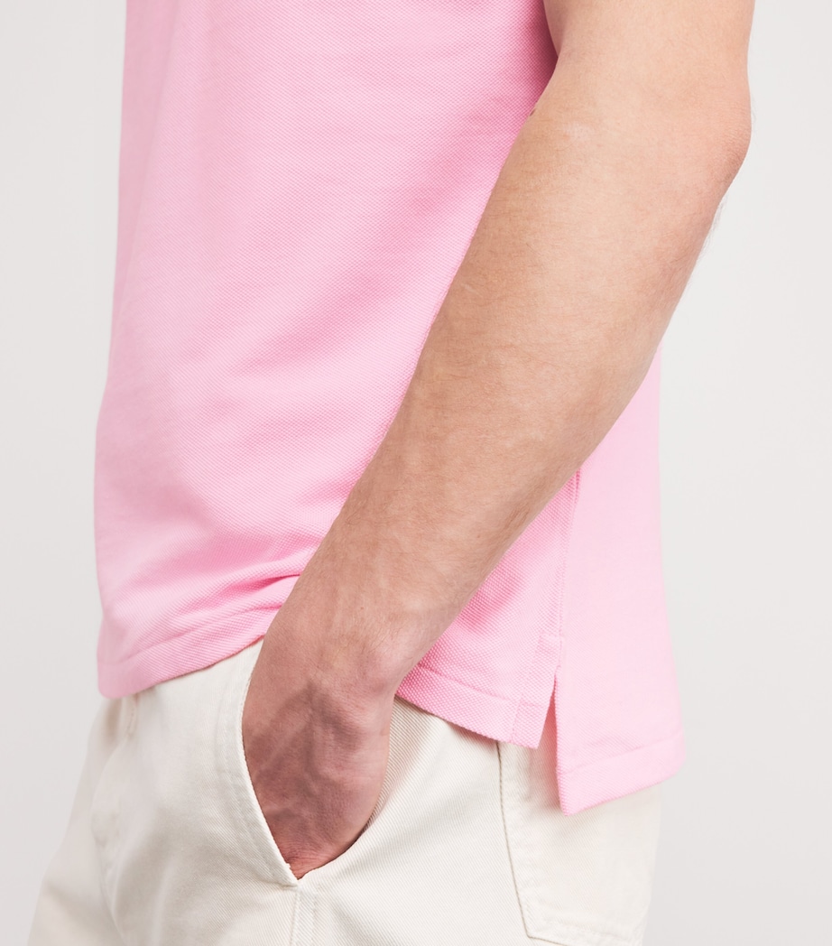Cotton-Mesh Polo Shirt PINK Image 6