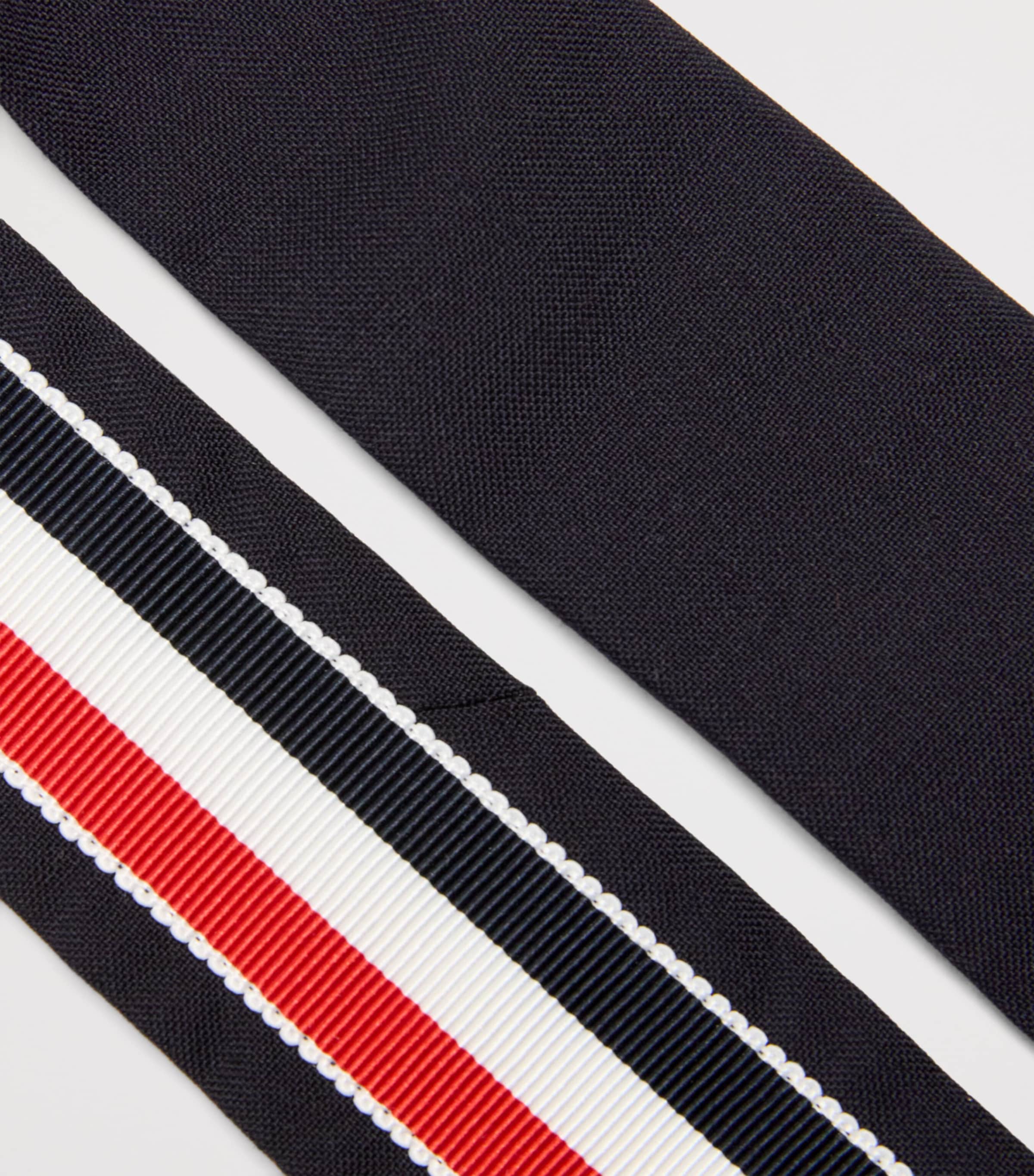 Wool 4-Bar Stripe Tie NAVY Image 5