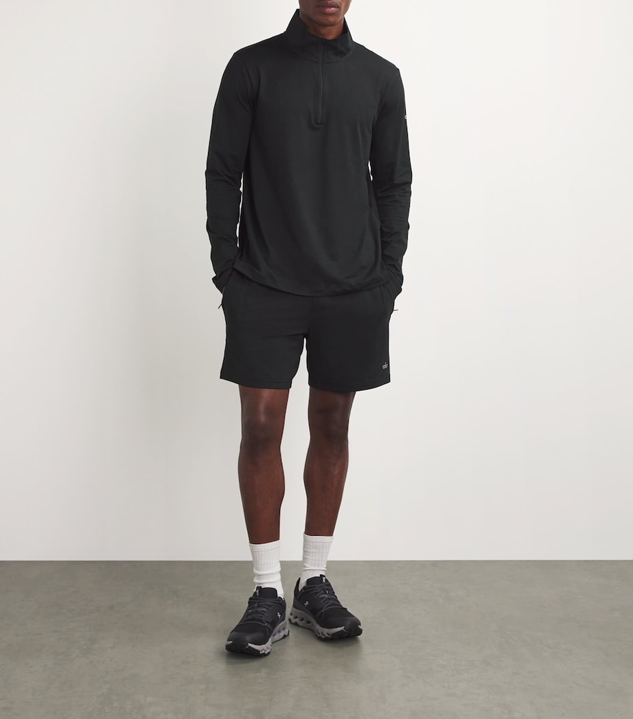 Alo Yoga Mens Conquer Reform Quarter-Zip Top Black Image 2