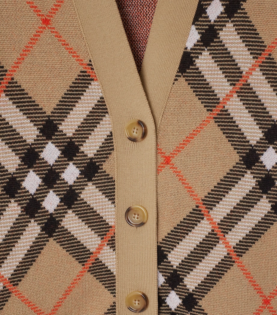 Wool-Mohair Check Cardigan SAND IP CHECK Image 6
