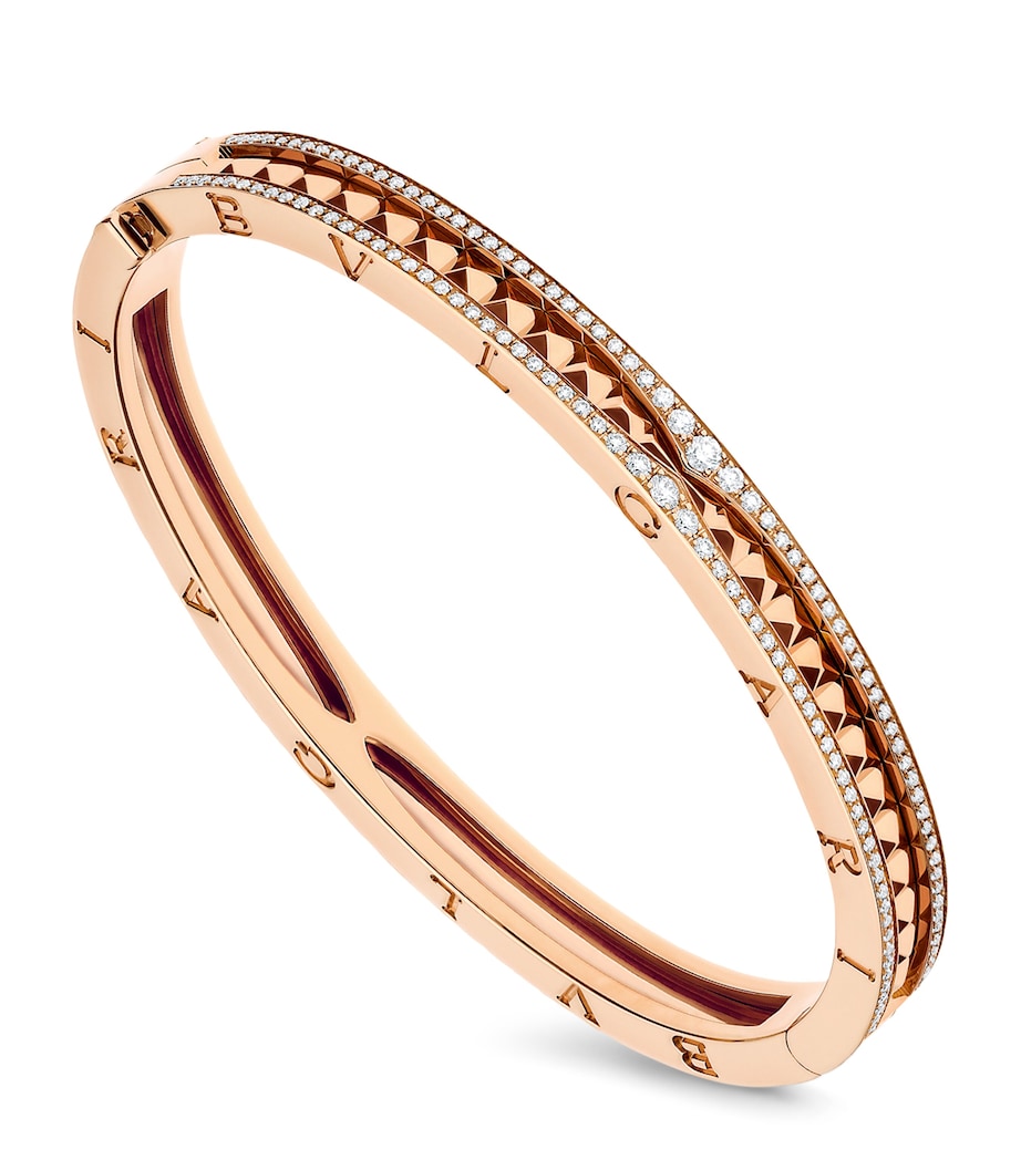 Bvlgari Rose Gold and Diamond Rock Bracelet Harrods AE