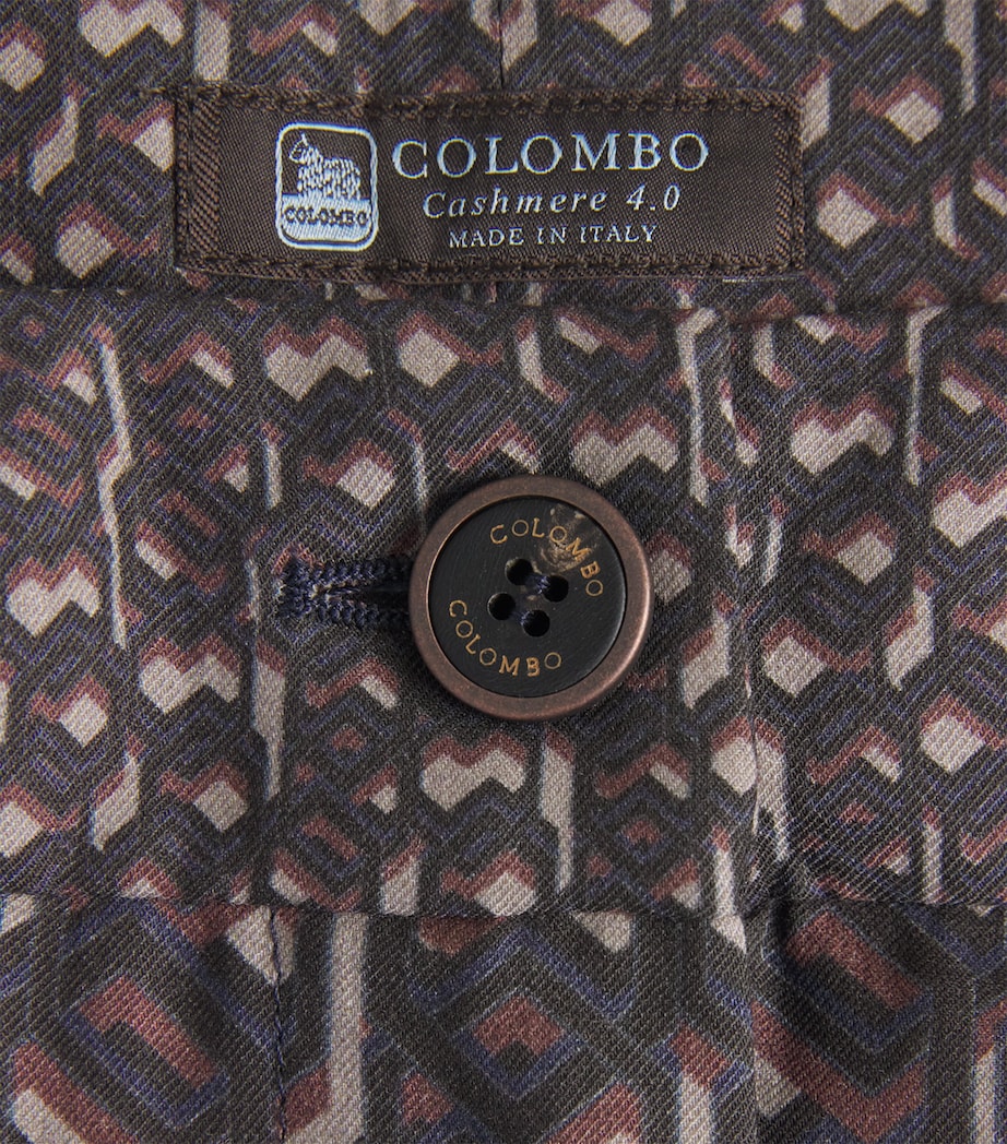 Colombo Womens Silk Printed Trousers Optical Print Image 6