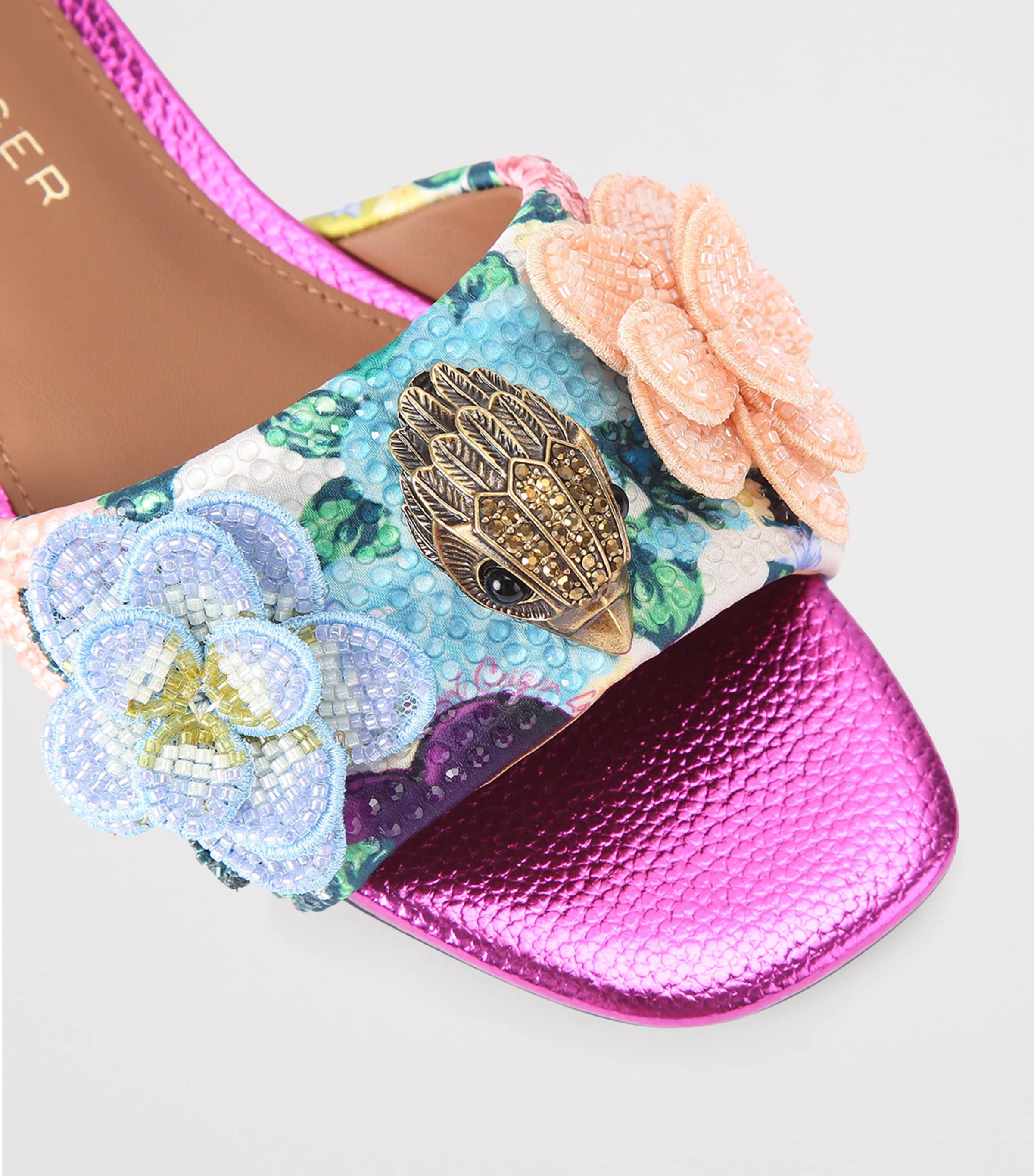 Floral Kensington Flat Sandals BONE/COMB Image 3