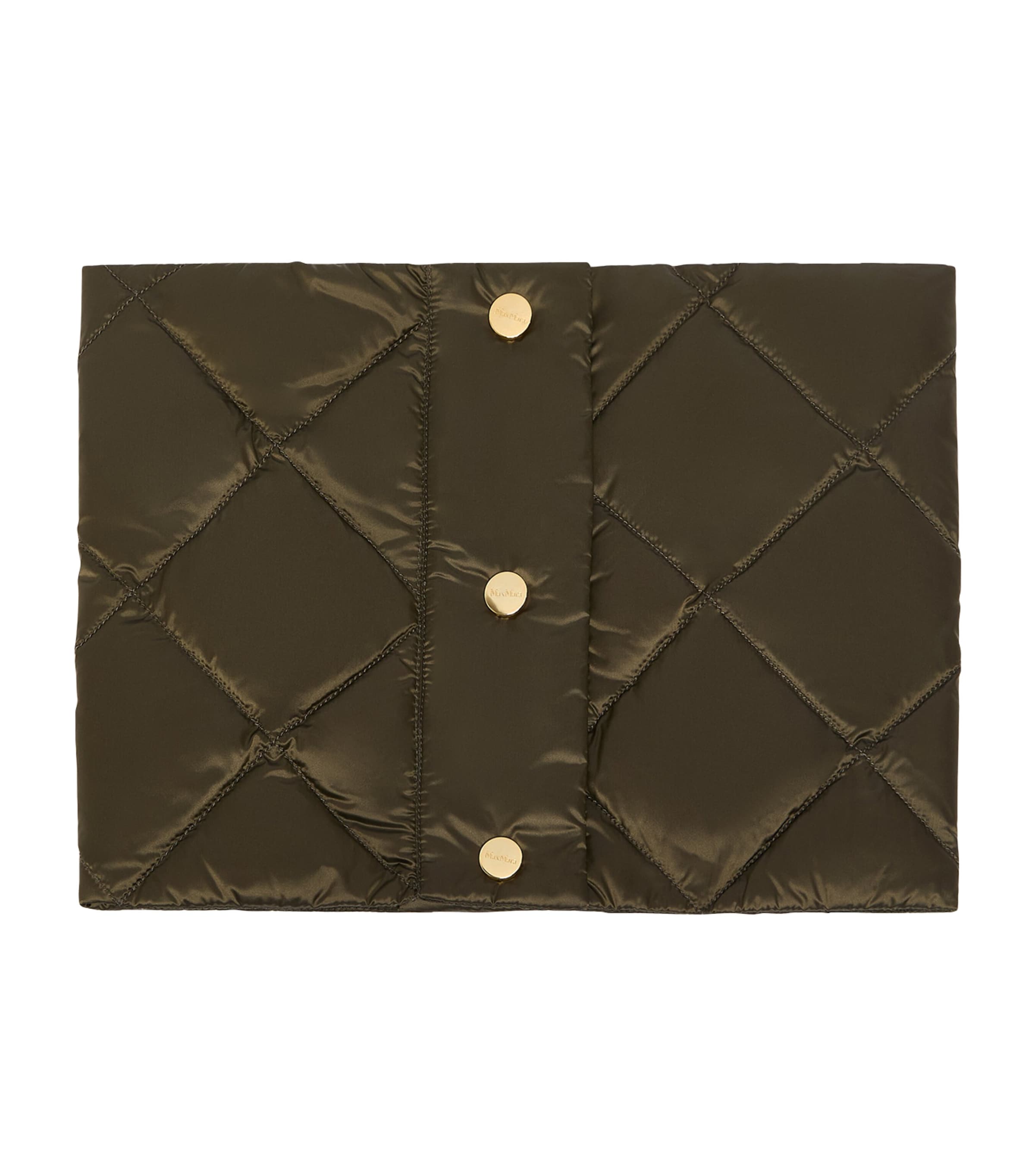 Water-Repellent Canvas Padded Collar DARK GREEN Image 1