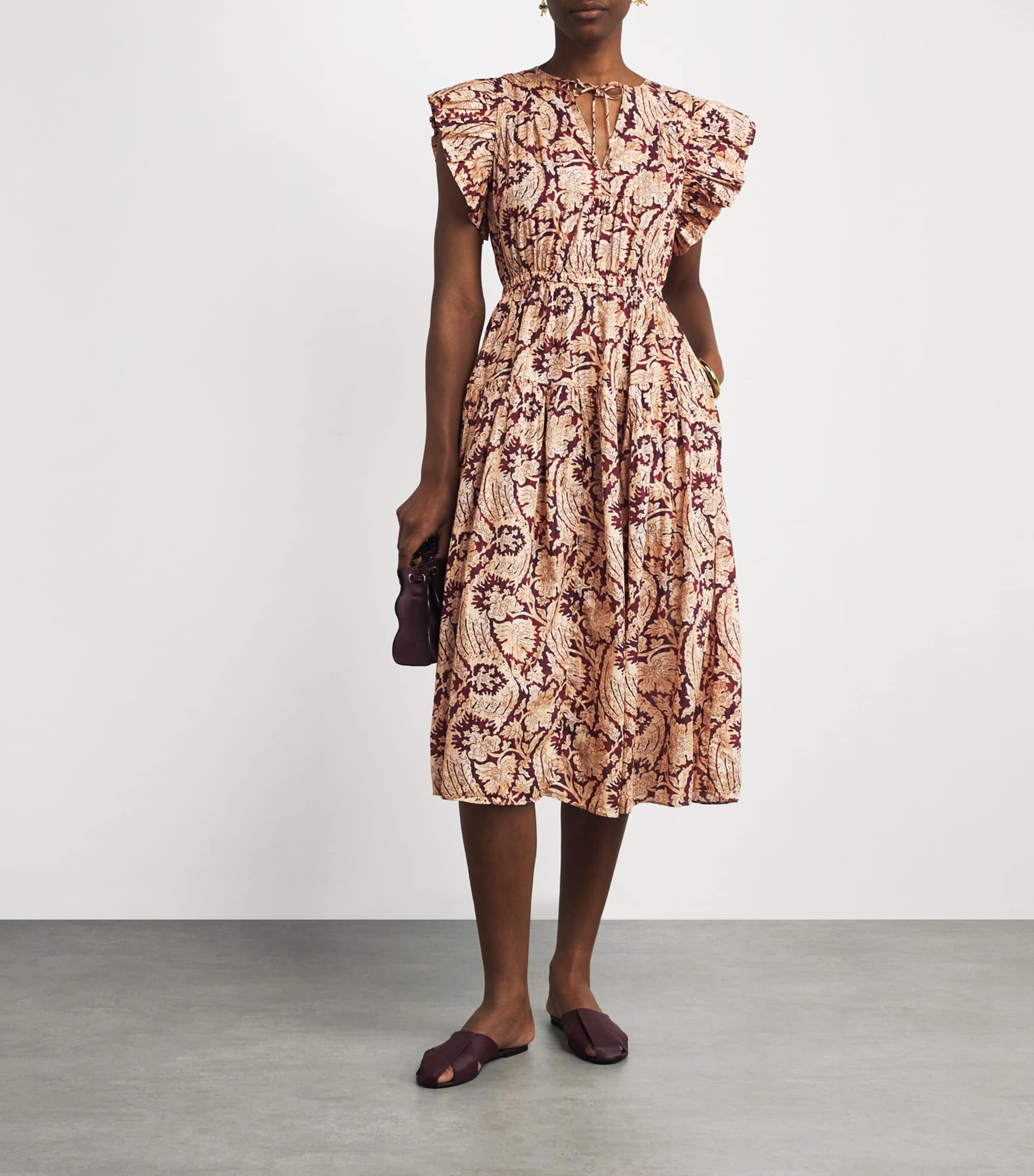 Kairi Flutter Midi Dress AMRTH AMARANTHU Image 2