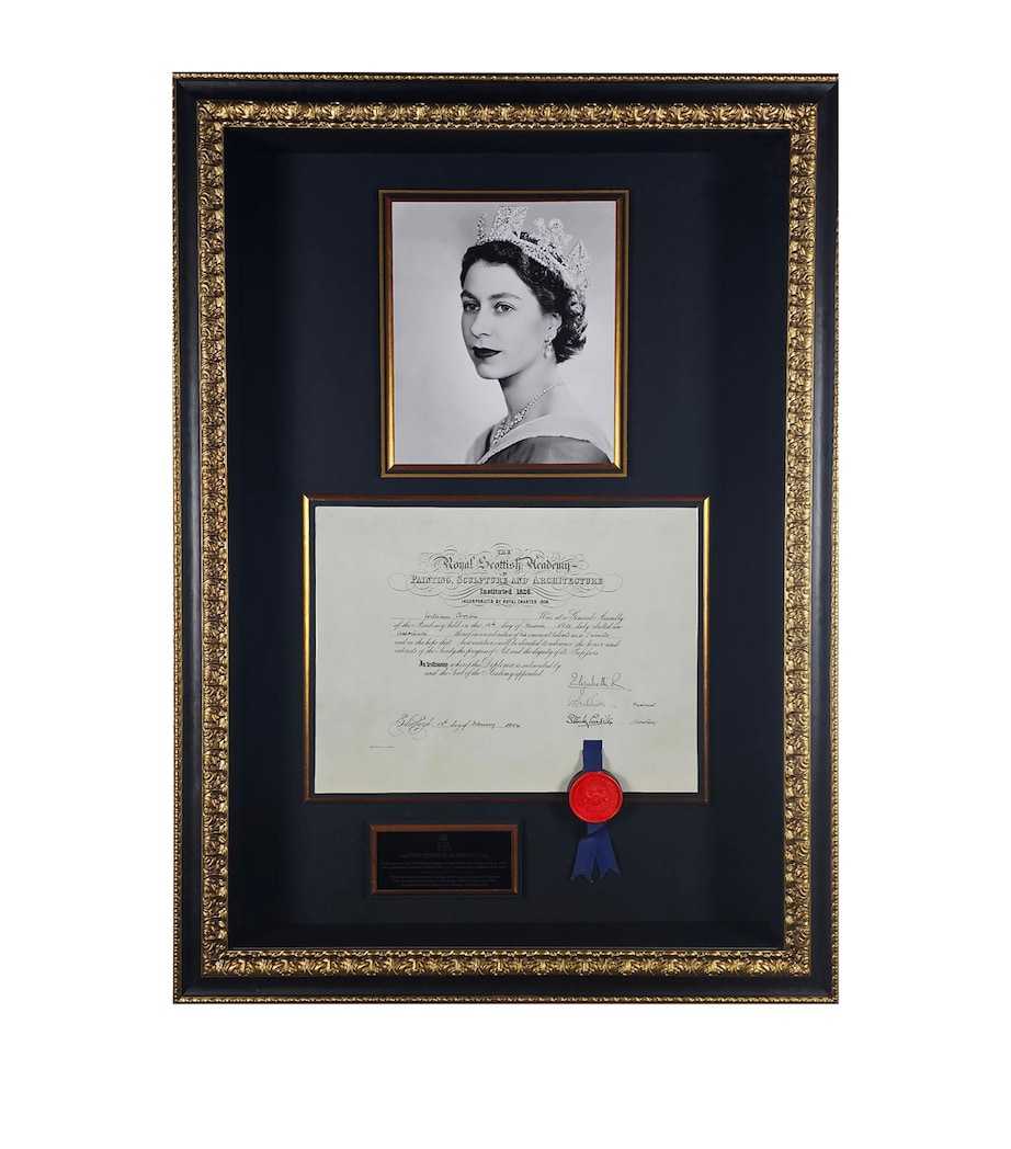 Queen Elizabeth II Signed 1954 Document Framed Display MULTI Image 1