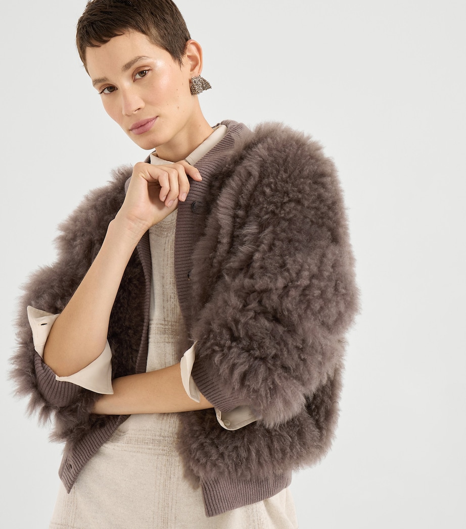 Cashmere-Shearling Cardigan CTU77 Image 5