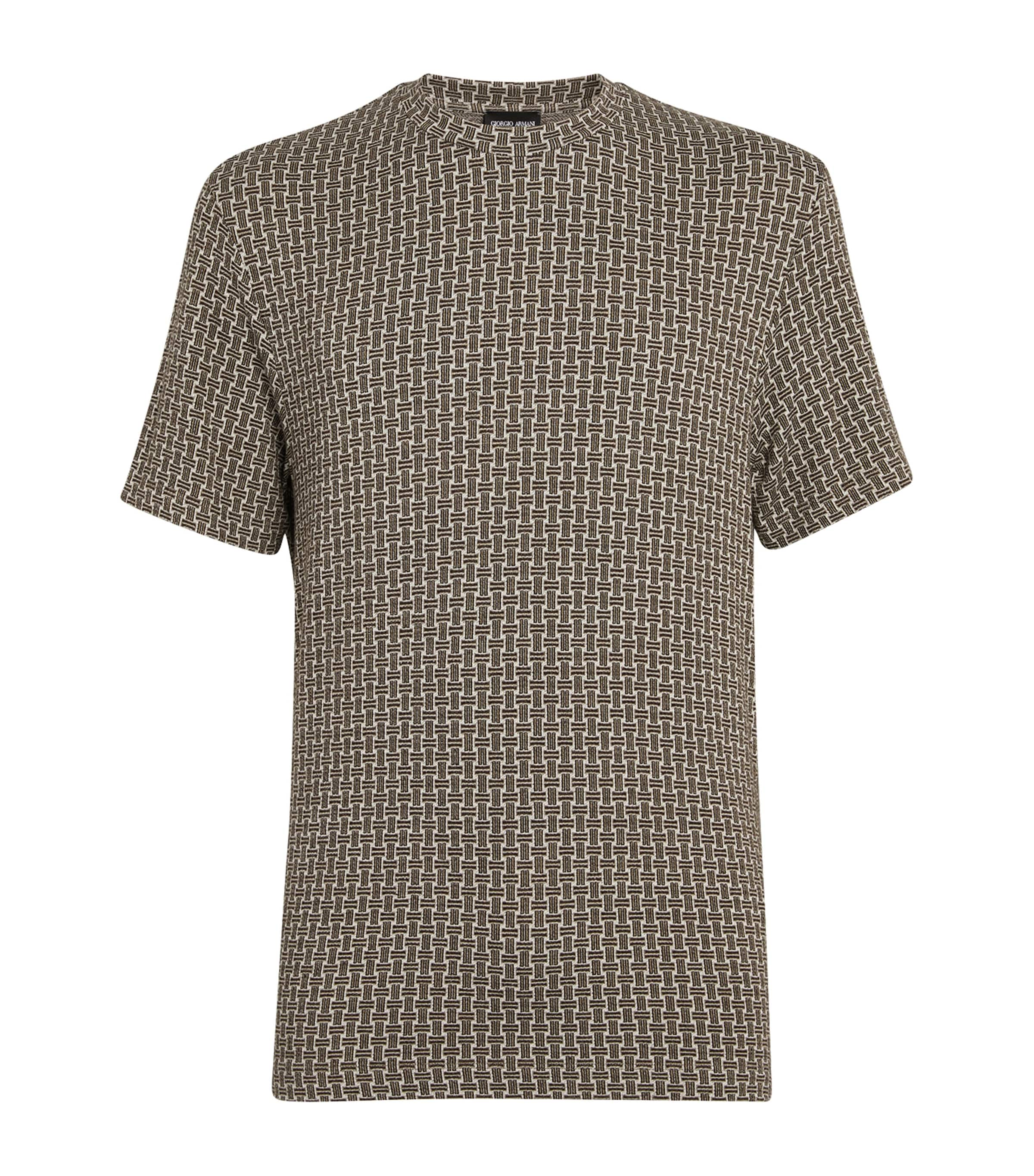 Shop Giorgio Armani Geometric Print T-shirt