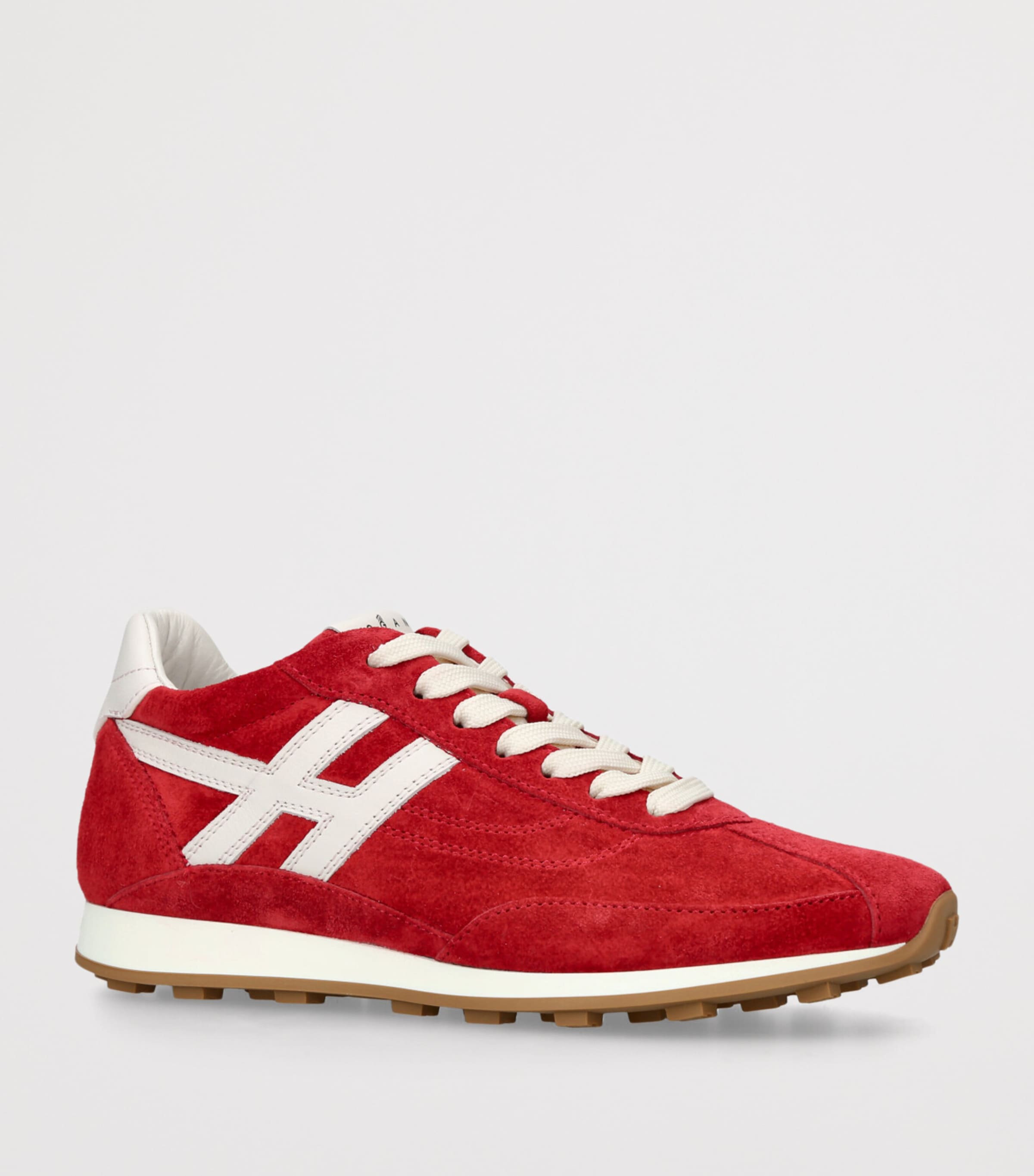Suede H669 Allacciato Sneakers RED Image 3