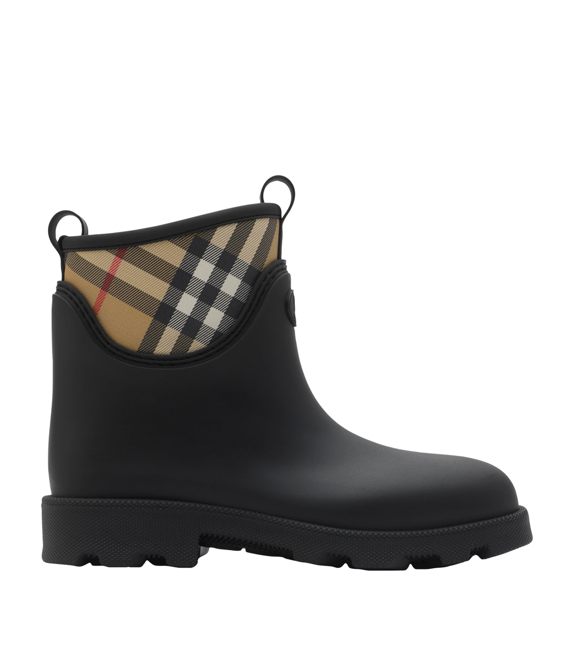 Rubber Nova Check Rain Boots BLACK Image 1
