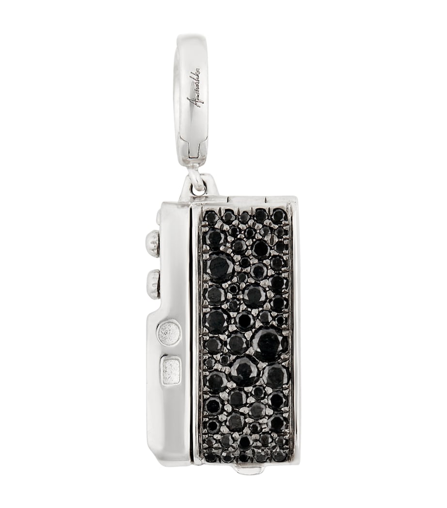 White Gold and Diamond Mythology Camera Charm WHITE GOLD Image 2