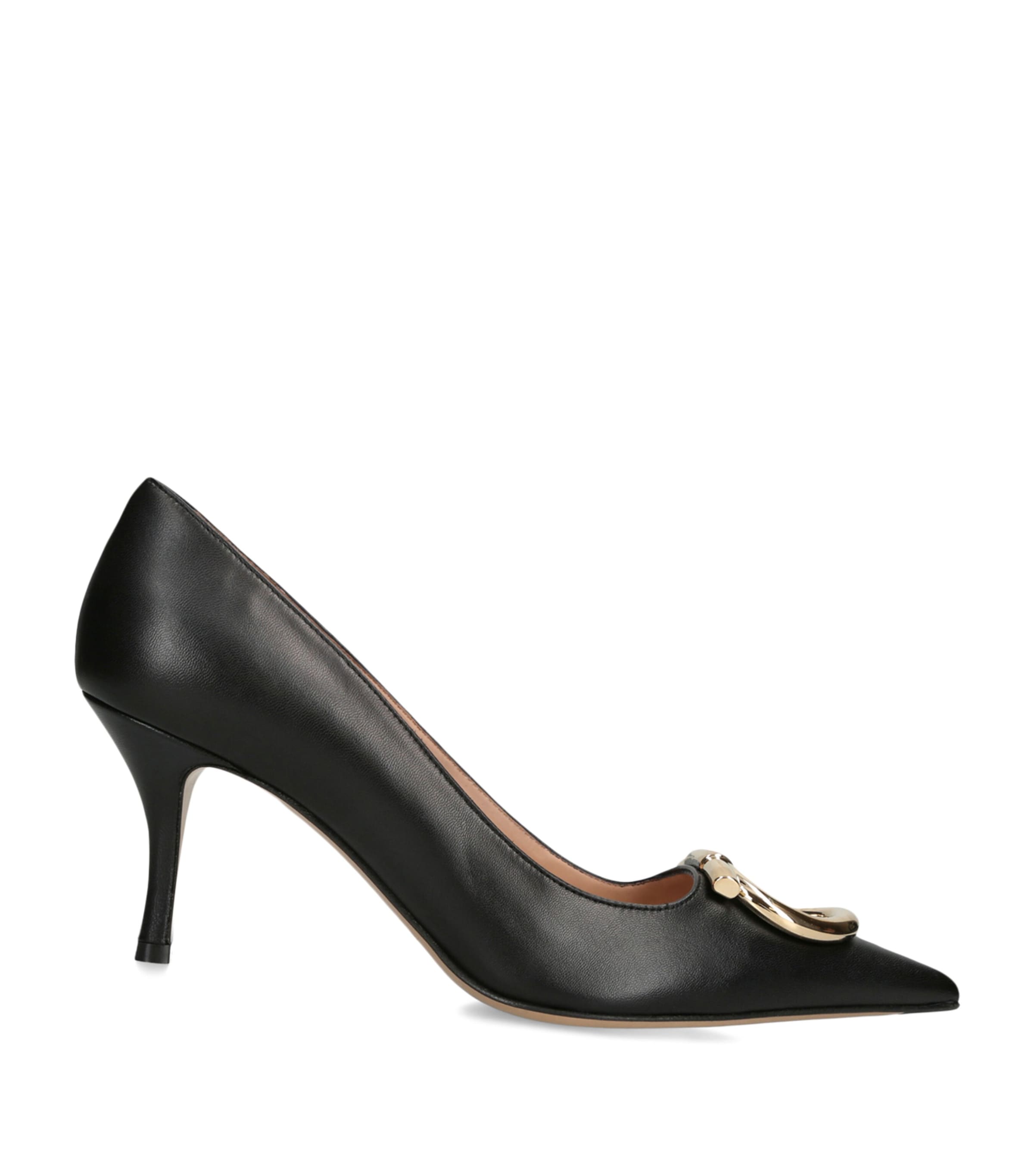 Salvatore Ferragamo Black Leather Lara Pumps 70 | Harrods US
