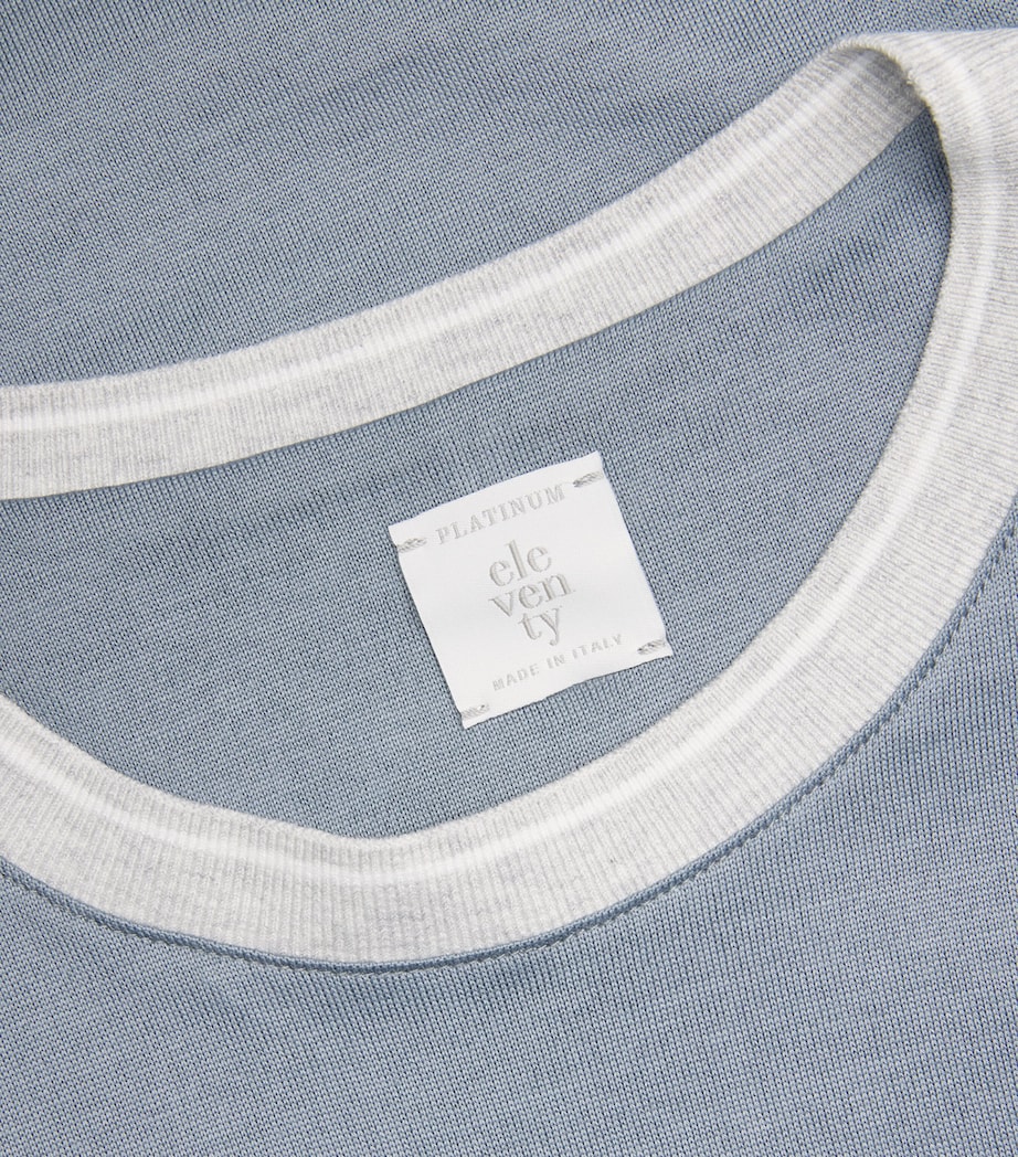 Giza Cotton T-Shirt DENIM, GRIGIO CHIARO Image 5
