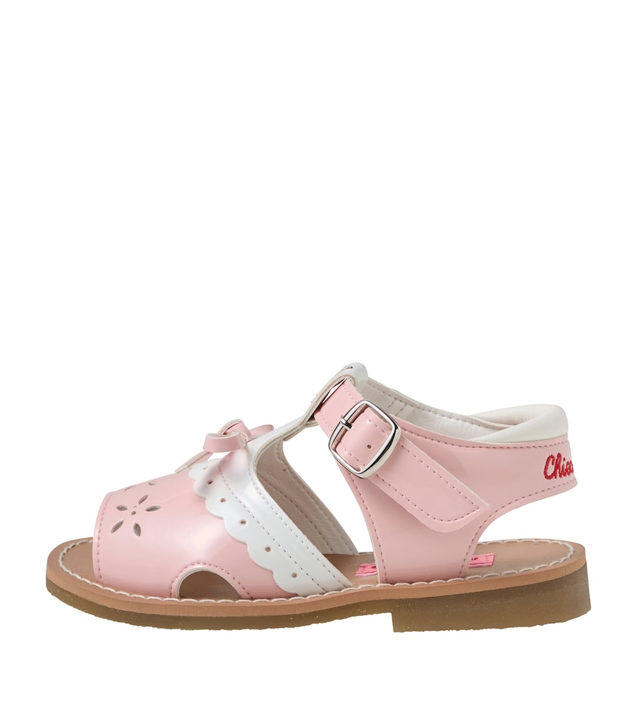 Miki House Scallop-Detail Bunny Sandals Image 1