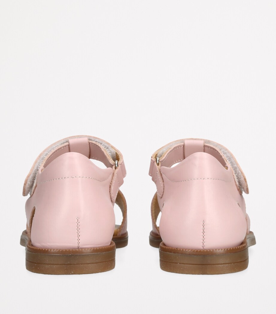 papouelli Leather Emerald Sandals Pink Image 2