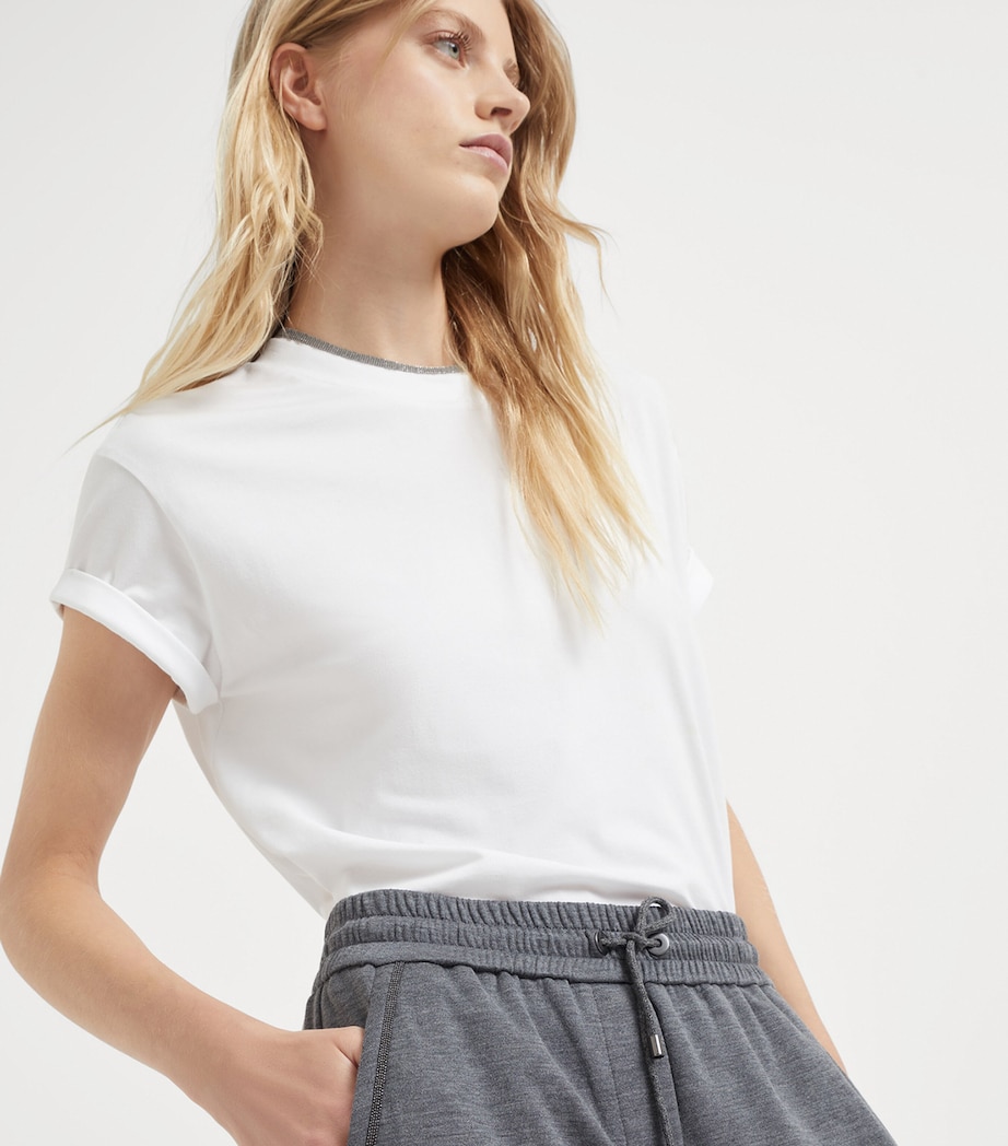 Cotton-Blend Drawstring Sweatpants C572 Image 5