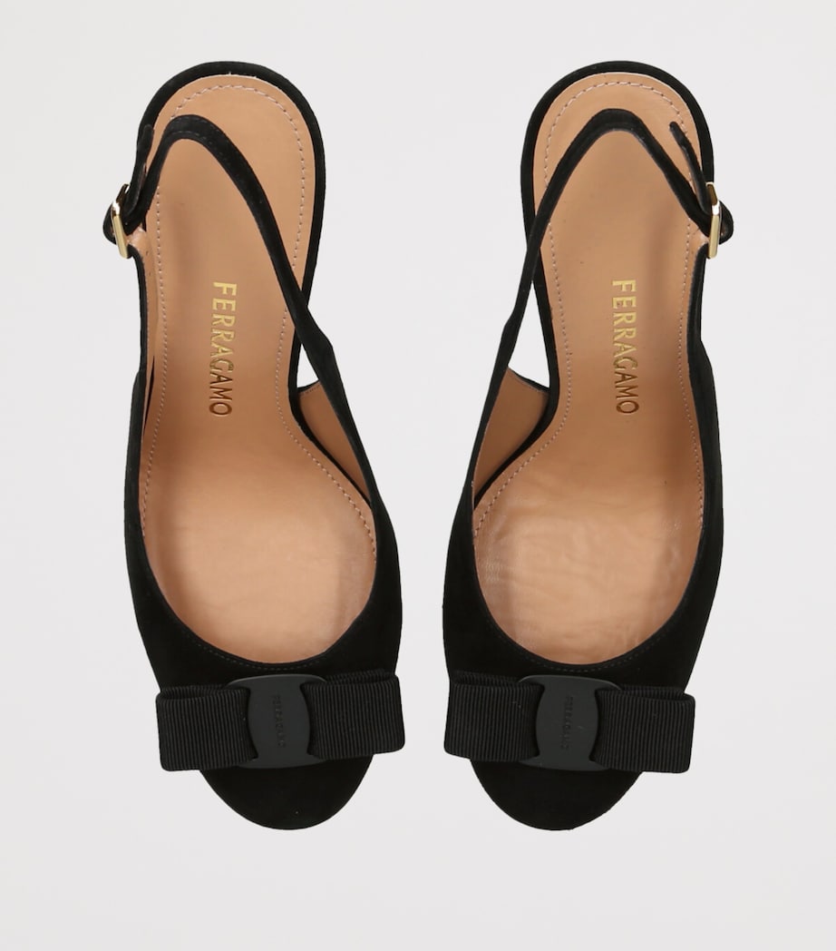 Suede Vibily Slingback Pumps 95 BLACK Image 4