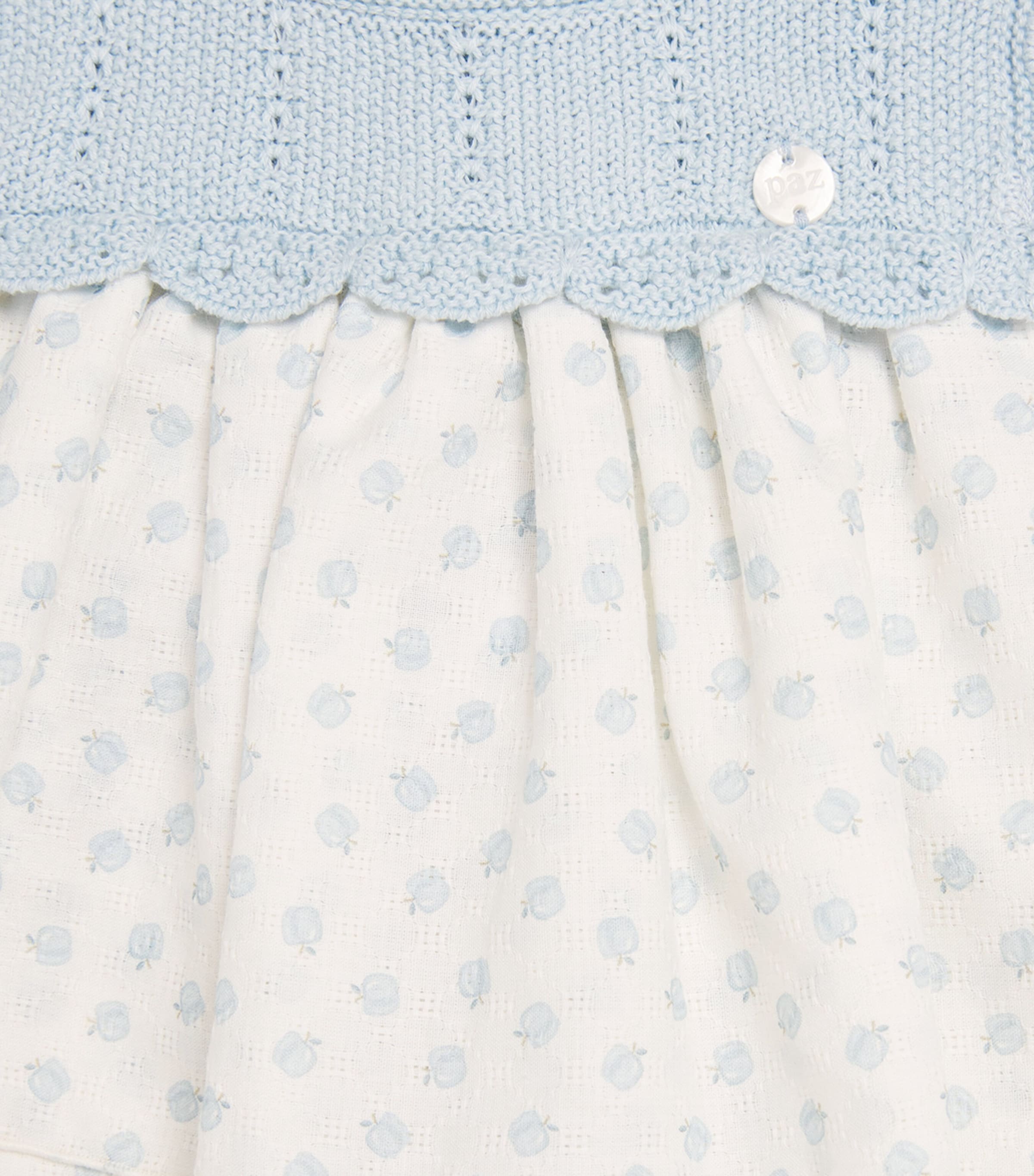 Cotton Knitted Dress and Bloomers Set (1-24 Months) 092 H82 BREEZE BLUE Image 4