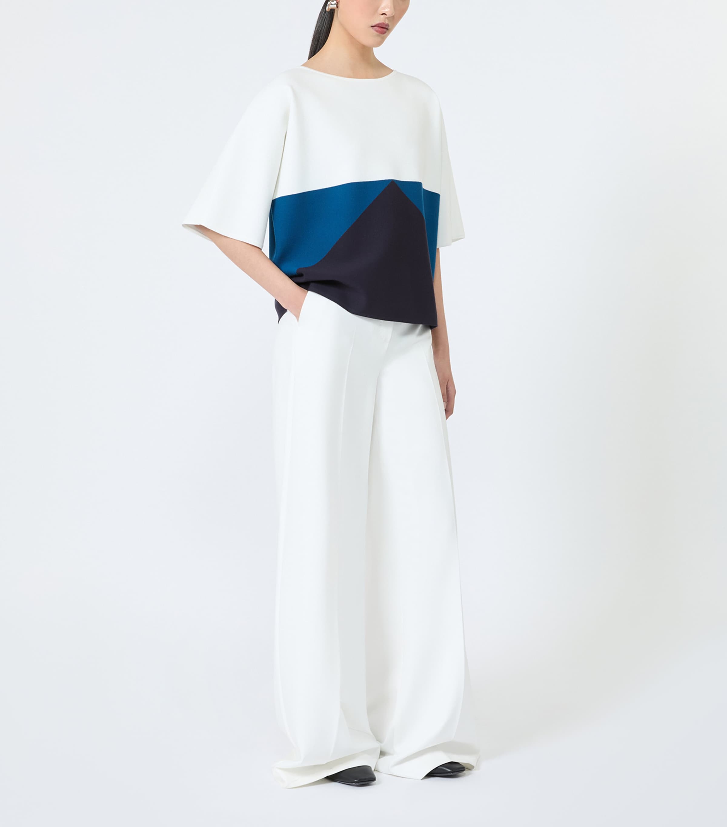 Max Mara Womens Relaxed T-Shirt Navy Image 2