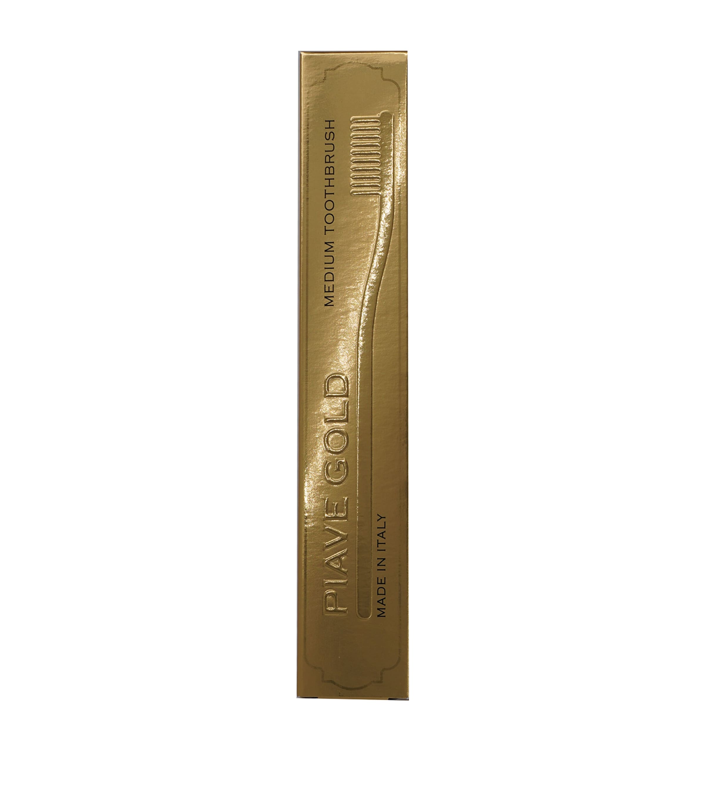Piave Cosmetics Medium Gold-Plated Toothbrush Image 1