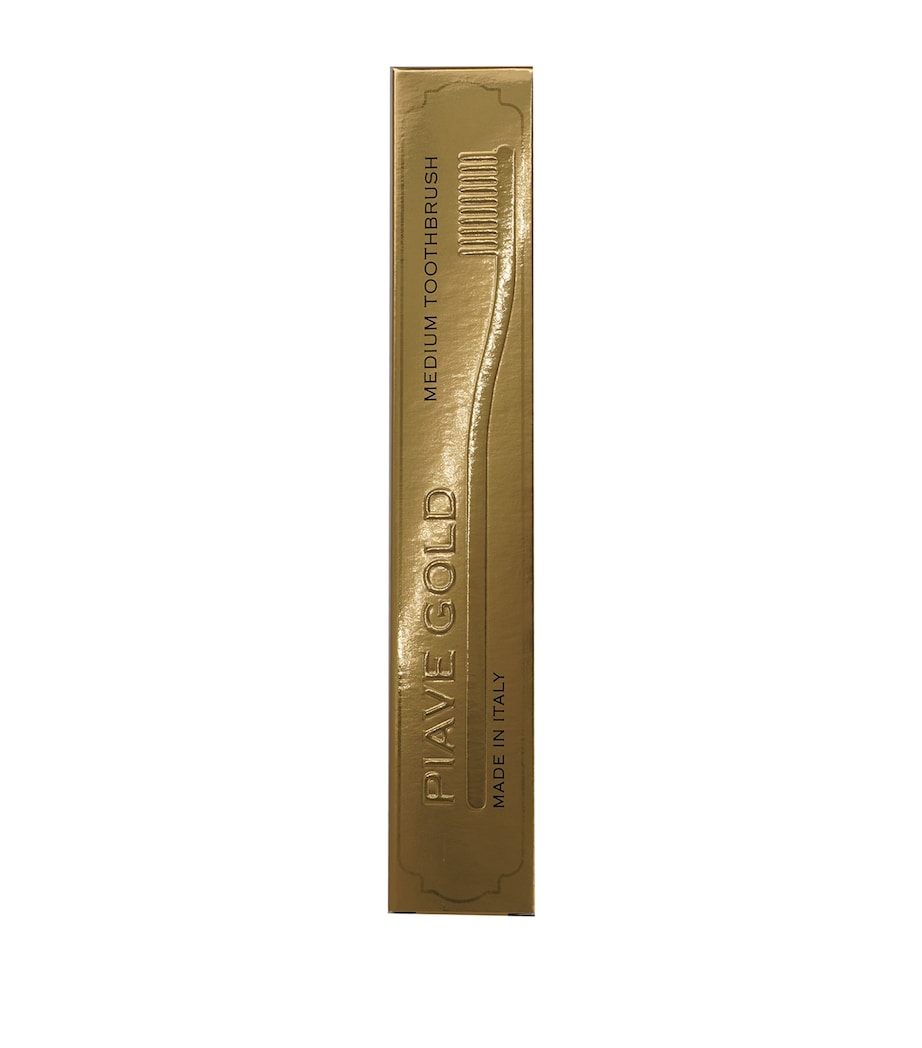 Piave Cosmetics Medium Gold-Plated Toothbrush Image 1