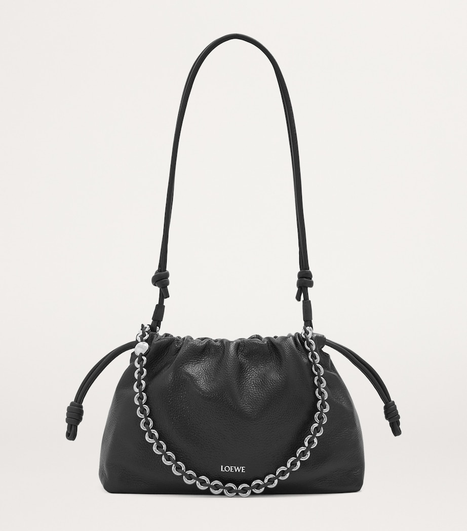 LOEWE Medium Leather Flamenco Purse Black Image 4