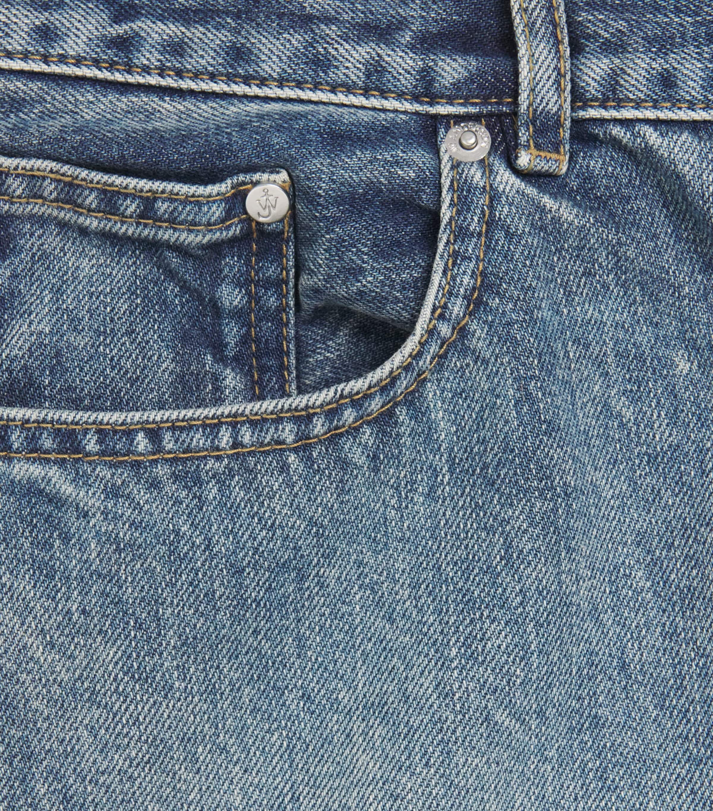 JW Anderson Mens Selvedge Denim Straight Jeans Mid Blue Image 6