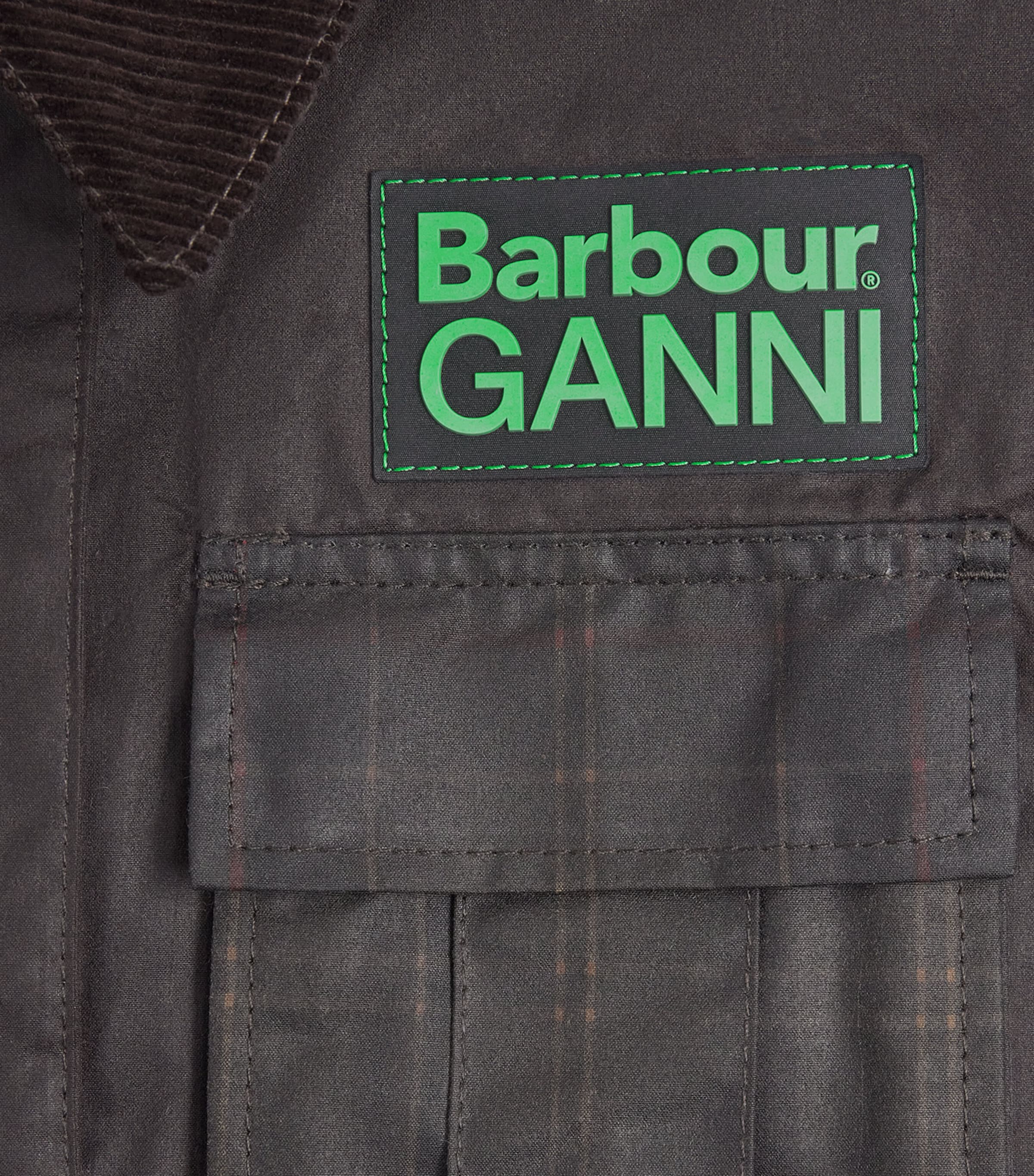 x GANNI Waxed Peplum Coat RUSTIC/CLASSIC TARTN Image 5