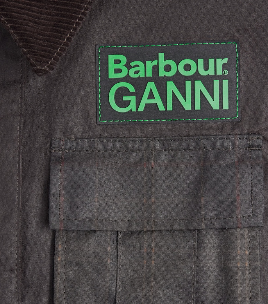 x GANNI Waxed Peplum Coat RUSTIC/CLASSIC TARTN Image 5