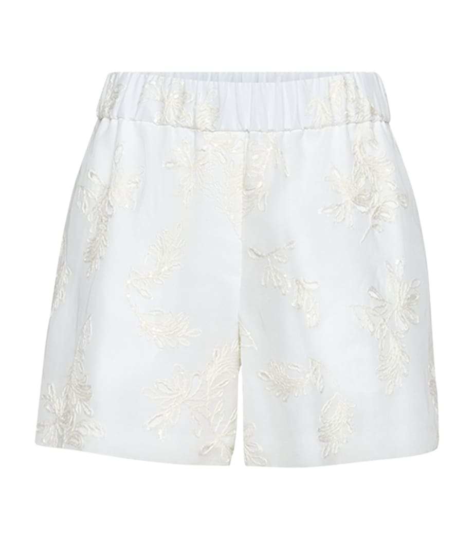 Brunello Cucinelli Womens Cotton Organza Bermuda Shorts Image 1