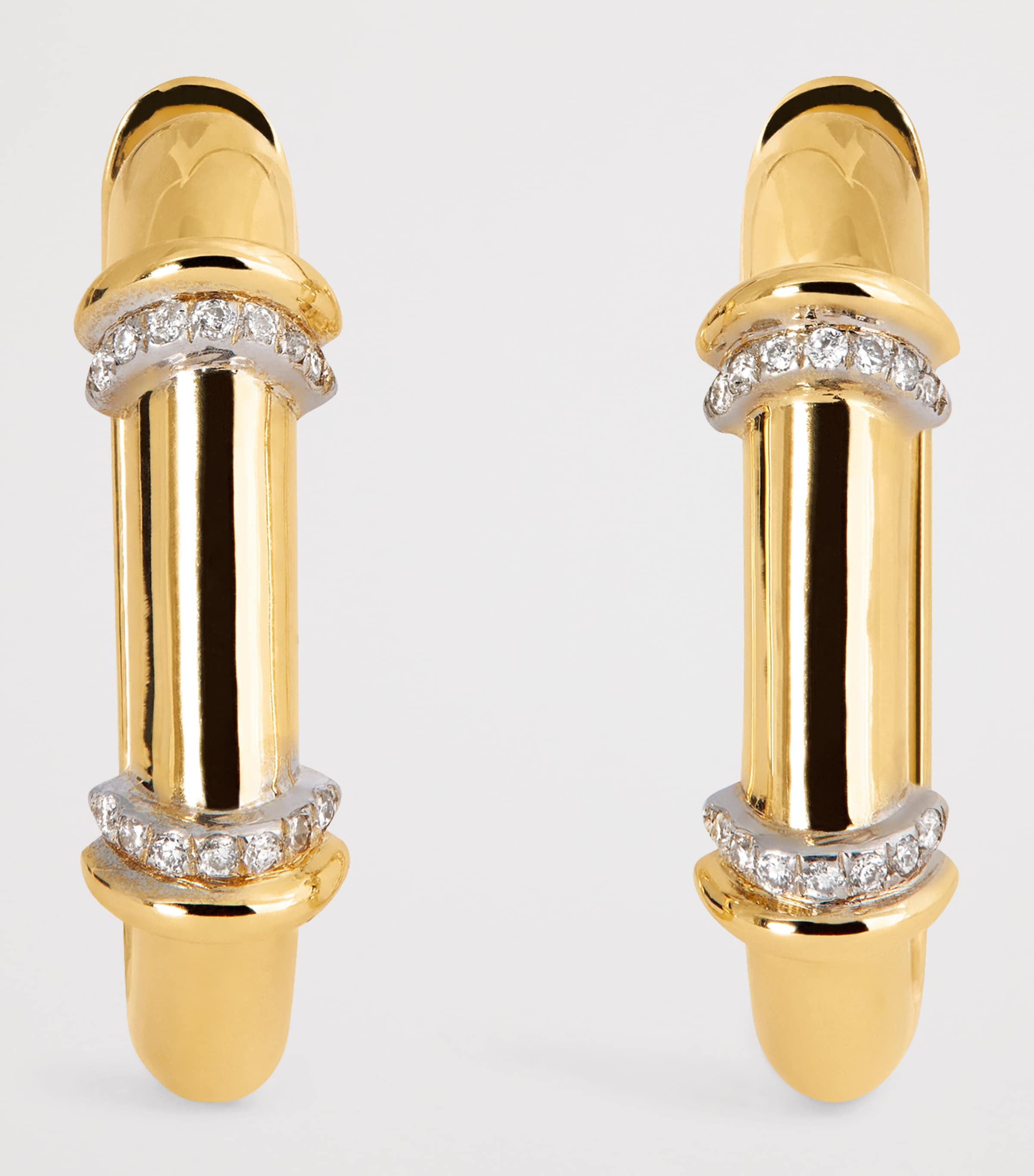 Yellow Gold and Diamond Lot N*93 Buoy Lock Earrings YELLOW GOLD Image 3
