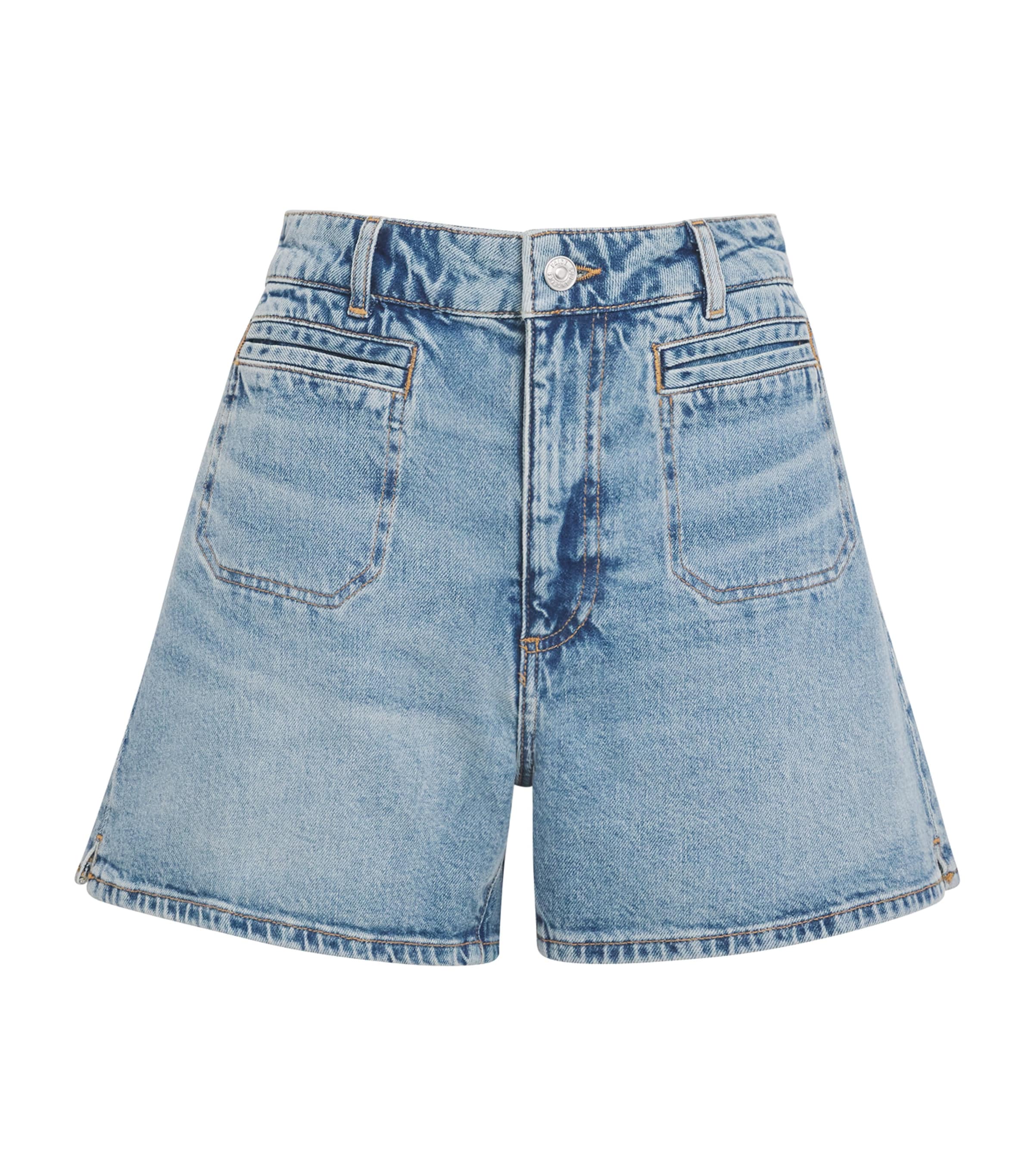 Paige Dani Shorts With Double Welt Stitch Through Pockets Expedition In Blue