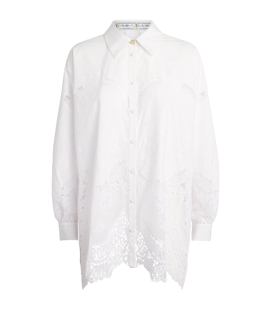 Camilla Womens Cotton Broderie Anglaise Shirt Dandelion Skies Image 1