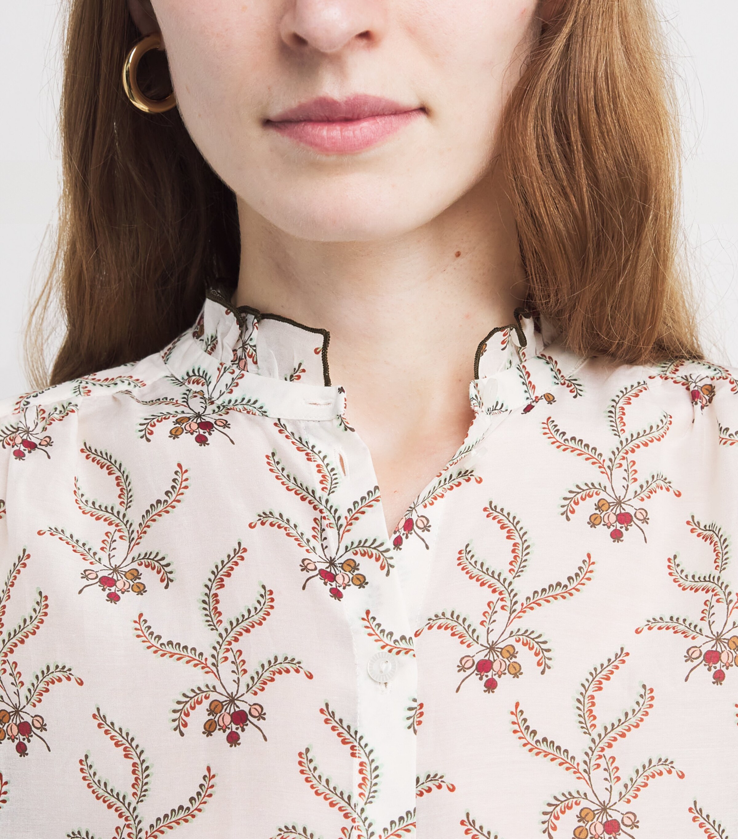 ME+EM Ivory Cotton-Silk Berry Print Blouse | Harrods CA