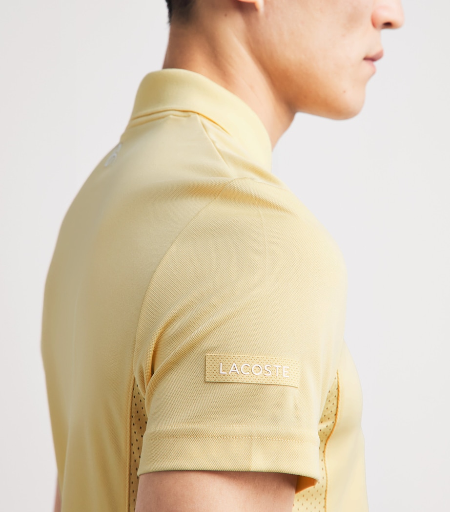 Lacoste Mens Technical Polo Shirt Zcm Soya Image 3